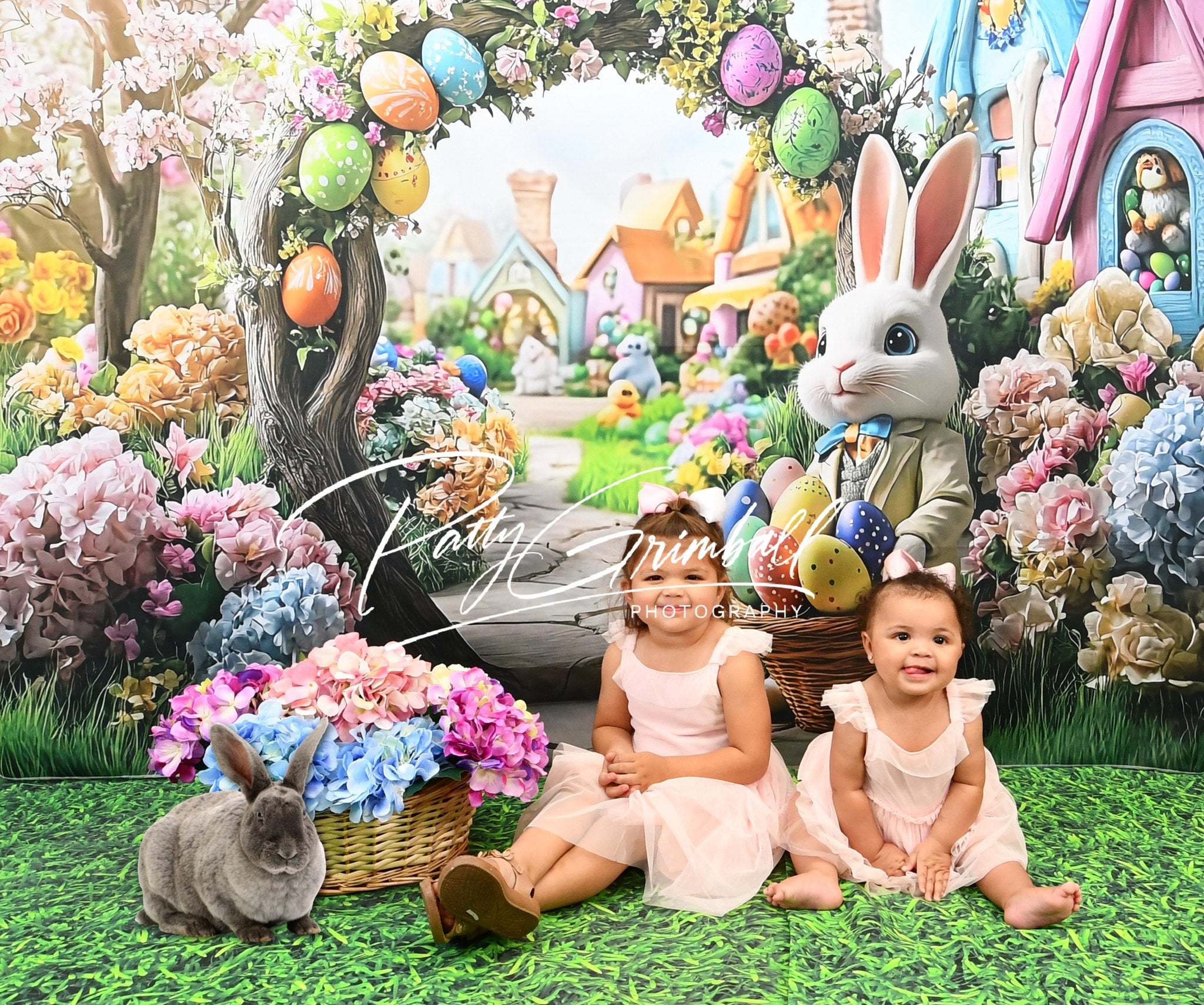 Easter Backdrops Ideas Bunny Arch Flower Garden Backdrop BRP12-739