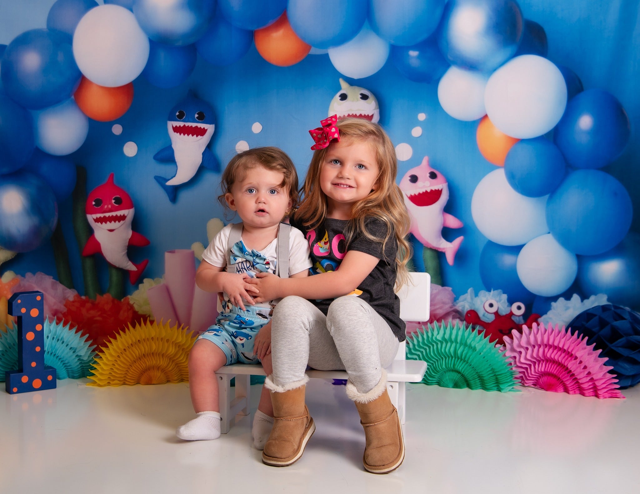 Little Shark Backdrop for Children Photography M5-24