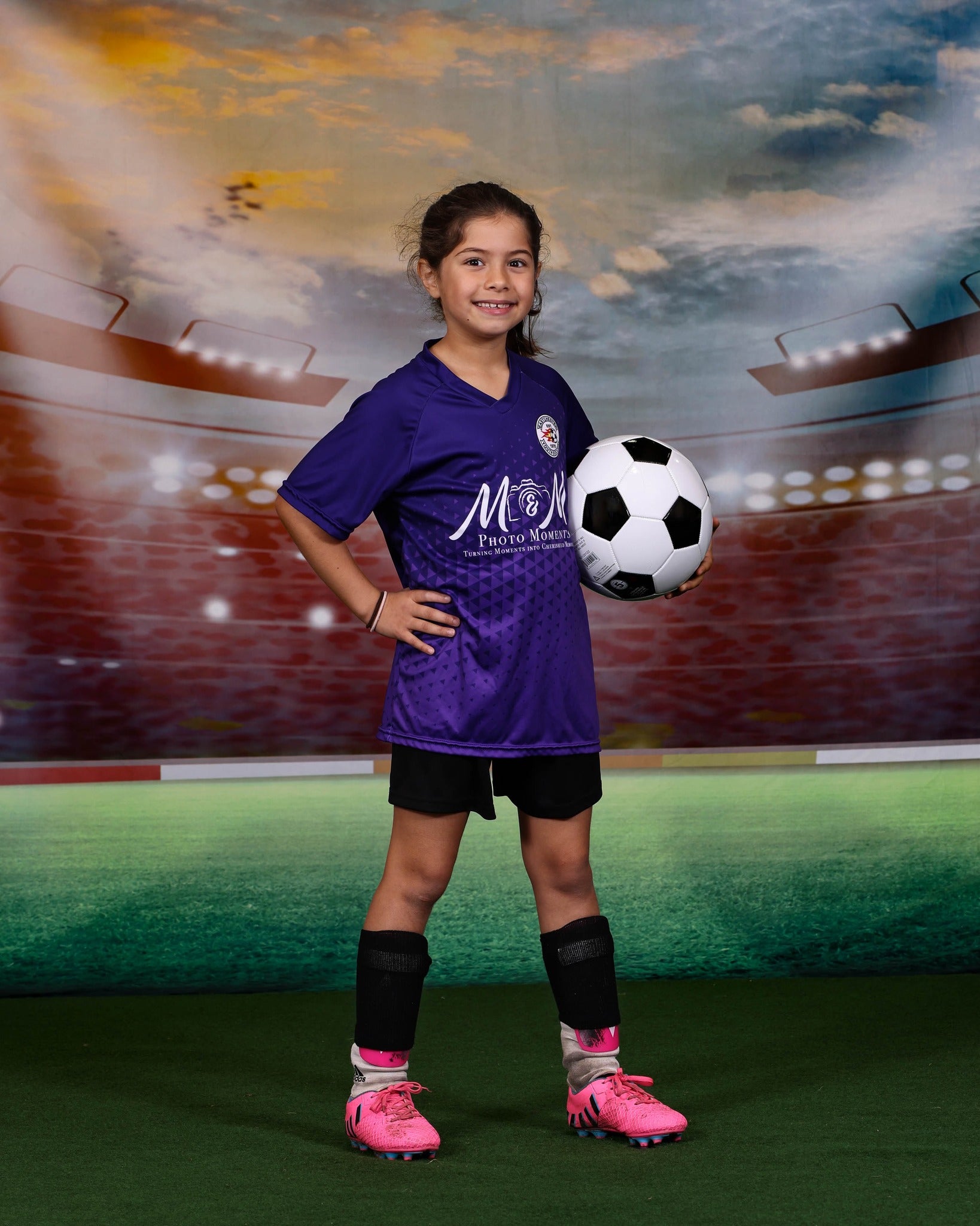 Night Soccer Field Spotlights s Sports Photo  Booth Backdrop M063