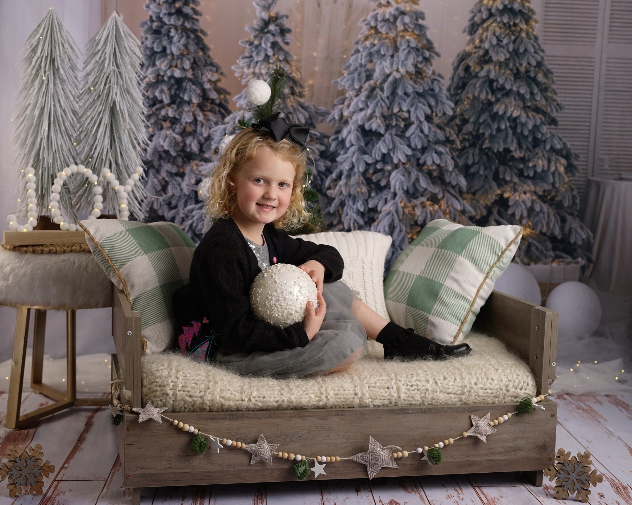 Christmas Tree Elk Decoration Photography Backdrop M10-06