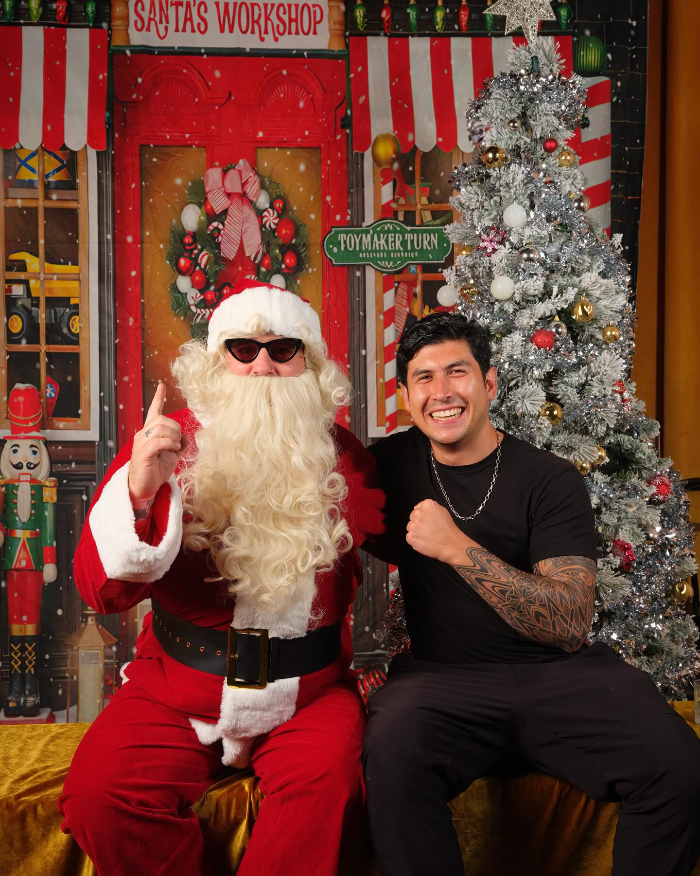 Santa's Workshop Nutcracker Christmas Backdrop M6-93