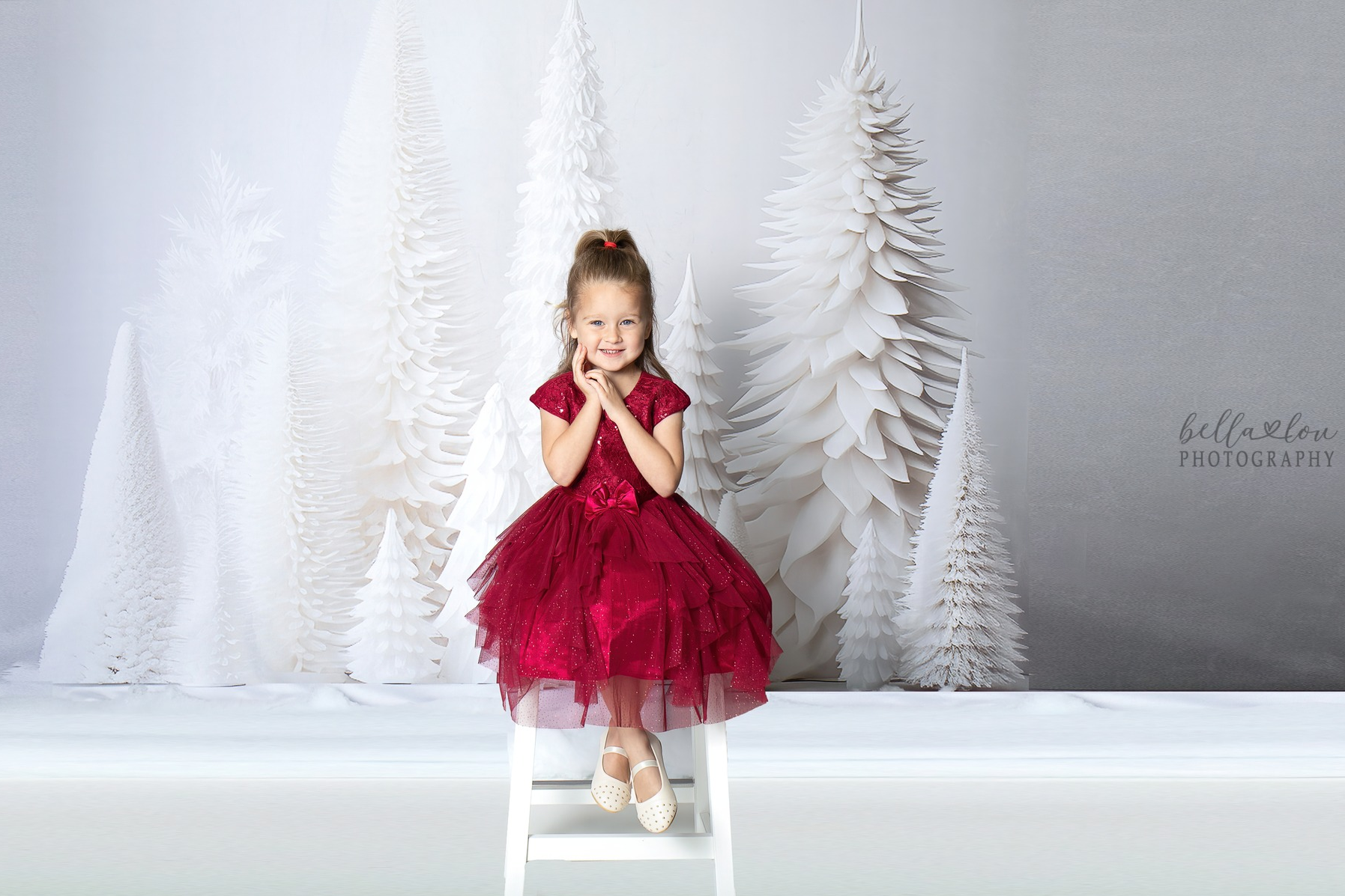 White Christmas Tree Photography Backdrop RR7-734