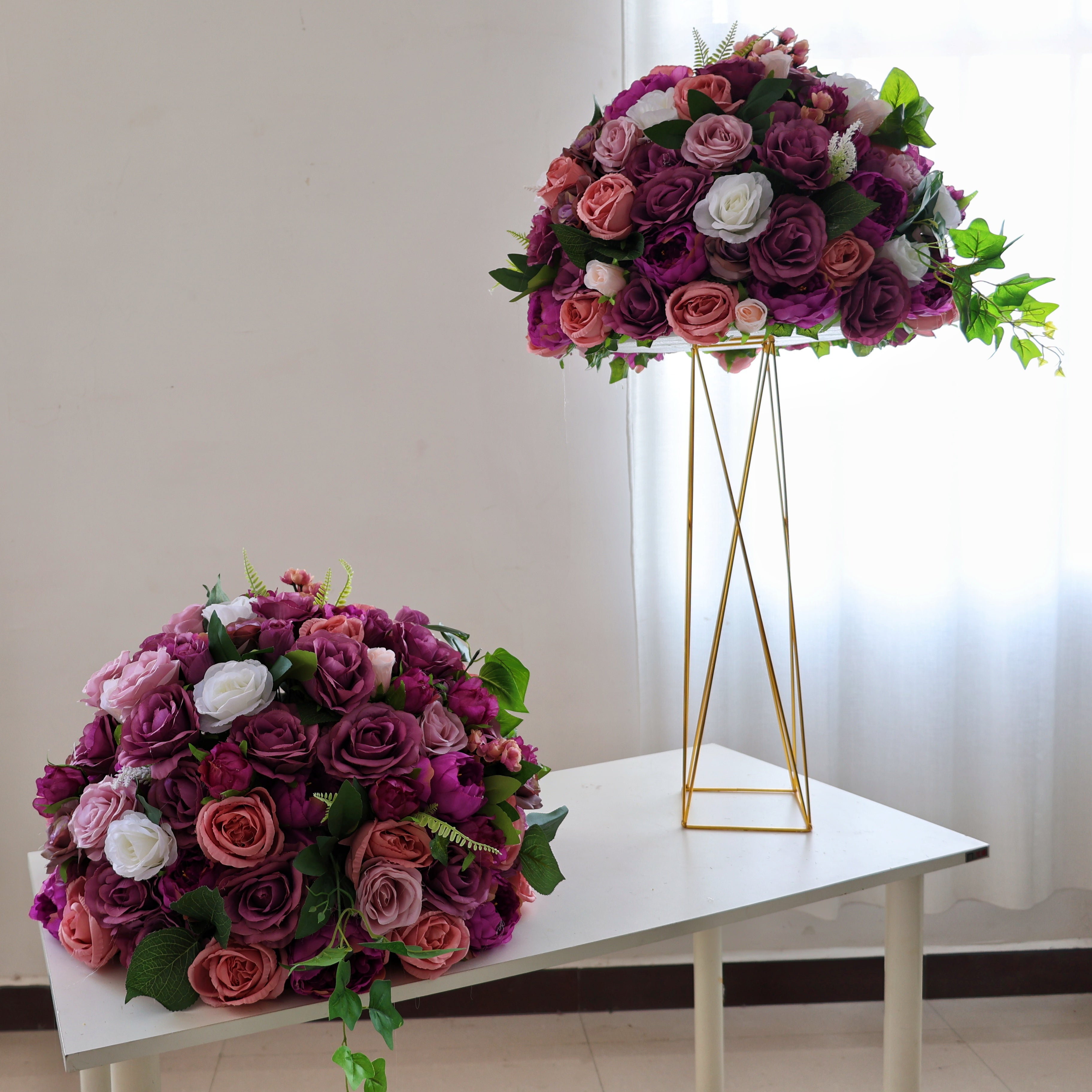 Purple Pink Table Flower Centerpiece Wedding Decor AAFC-032