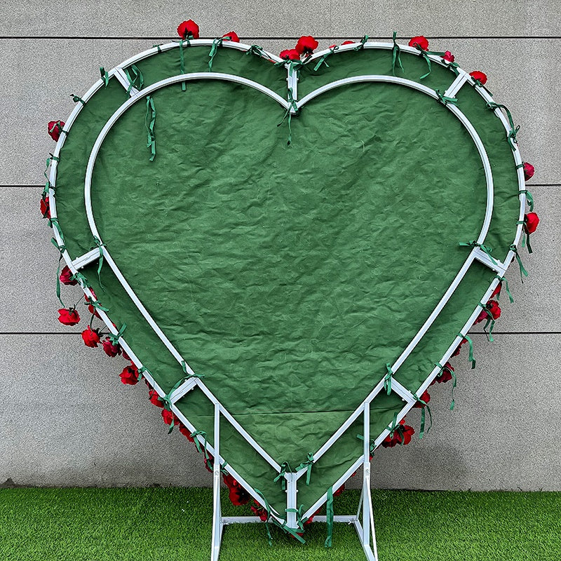 8ft Large Heart Red Rose Flower Wall For Wedding Valentine Decor ABAW-028
