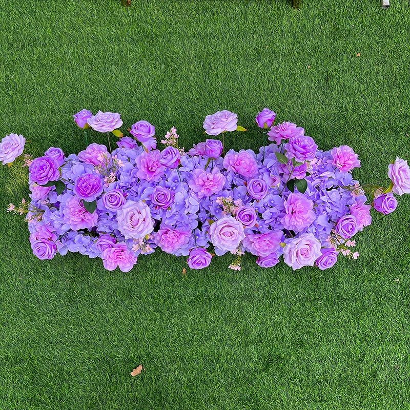 Purple Rose Floor Floral Ball Flower Wreath for Wedding Party Decor ABFC-033