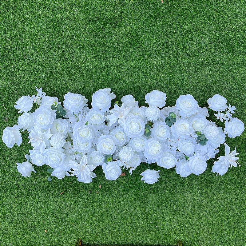 Blue White Rose Hanging Flower Floor Floral Flower Ball Wedding Event Props ABFC-054