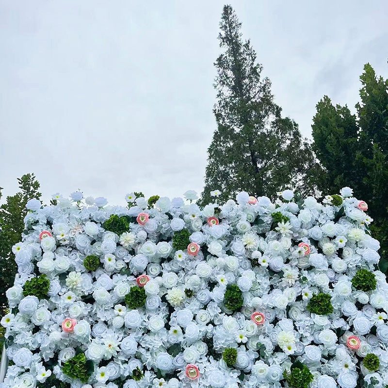 White Greenery Floral Backdrop for Ceremony and Event Decor