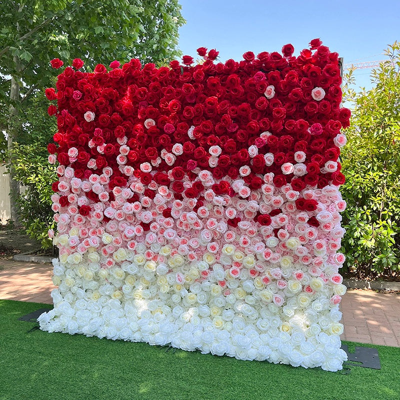 Silk flower wall panel 8x8ft party background