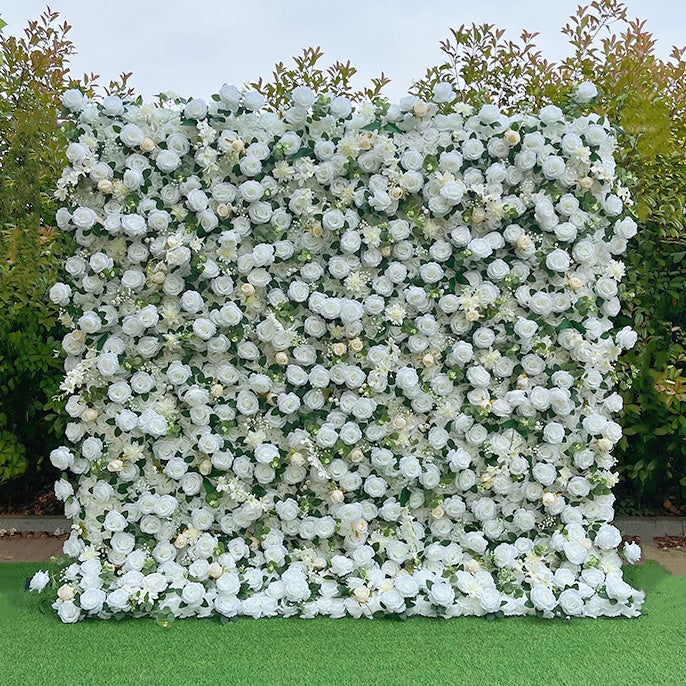 Flower Wall 5D White & Champagne 