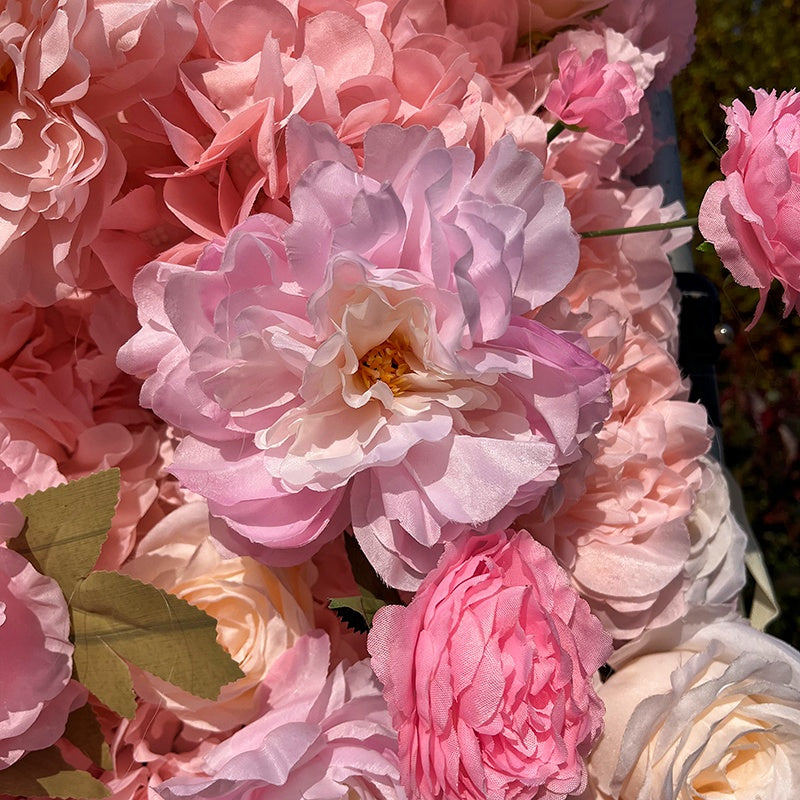 Soft Pink Floral Wall Backdrop for Engagement Baby Shower Events ABFW-020
