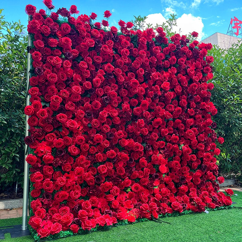 silk flower wall panel 8x8ft party background