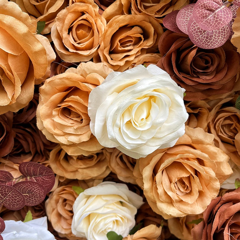 Vintage Champagne Rose Flower Wall Backdrop for Event Photo Booth ABFW-092