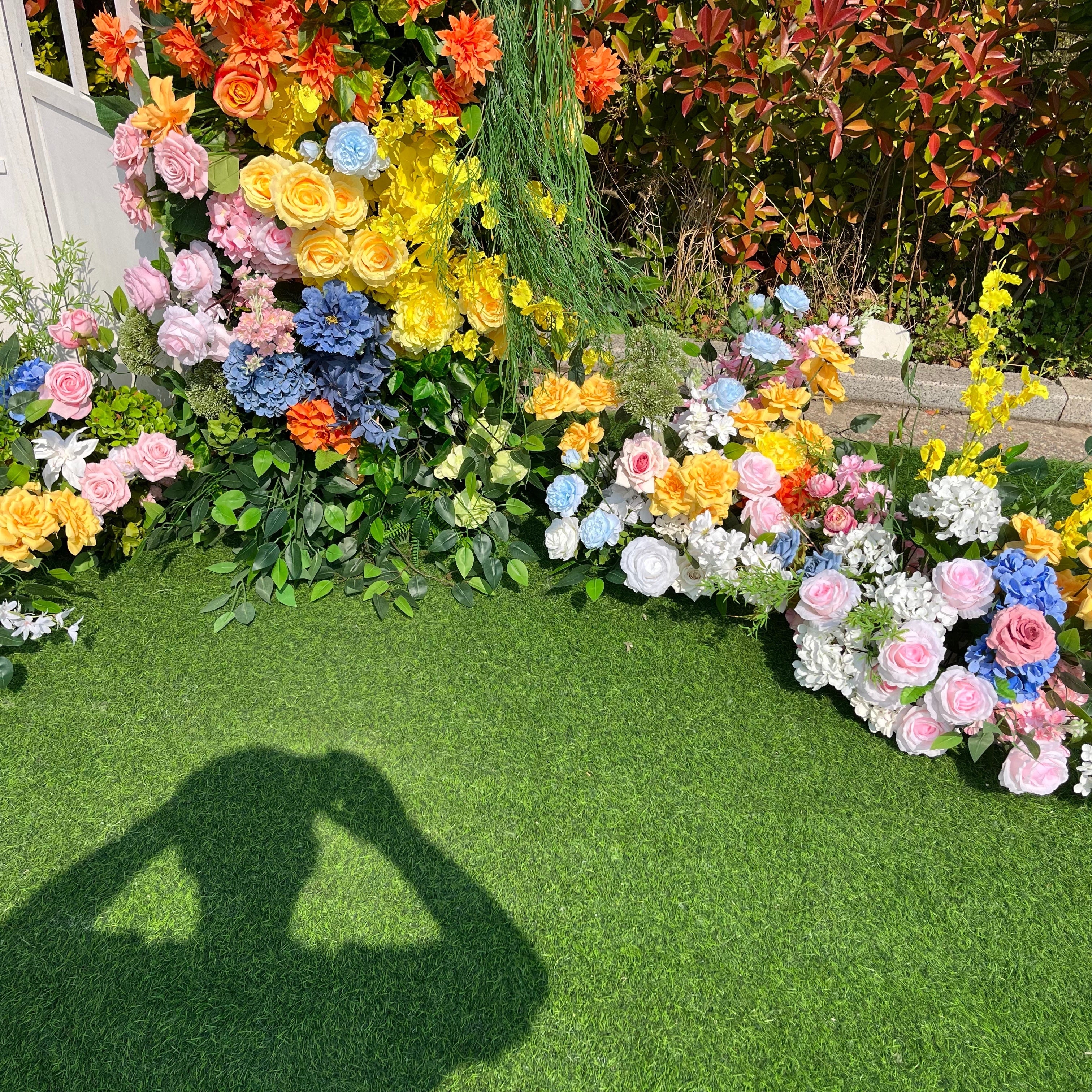Colorful Ground and Hanging Floral Arrangement for Wedding & Outdoor Event ABGF-022