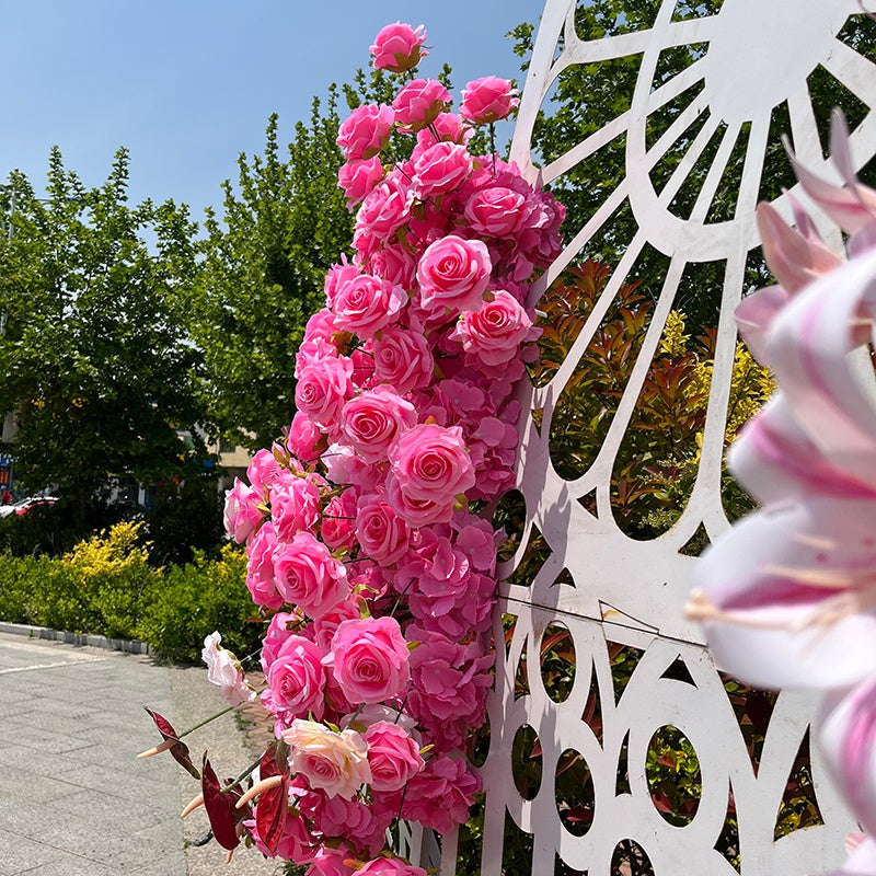 Pink Floor Rose Ground and Hanging Floral for Wedding Ceremony ABGF-048