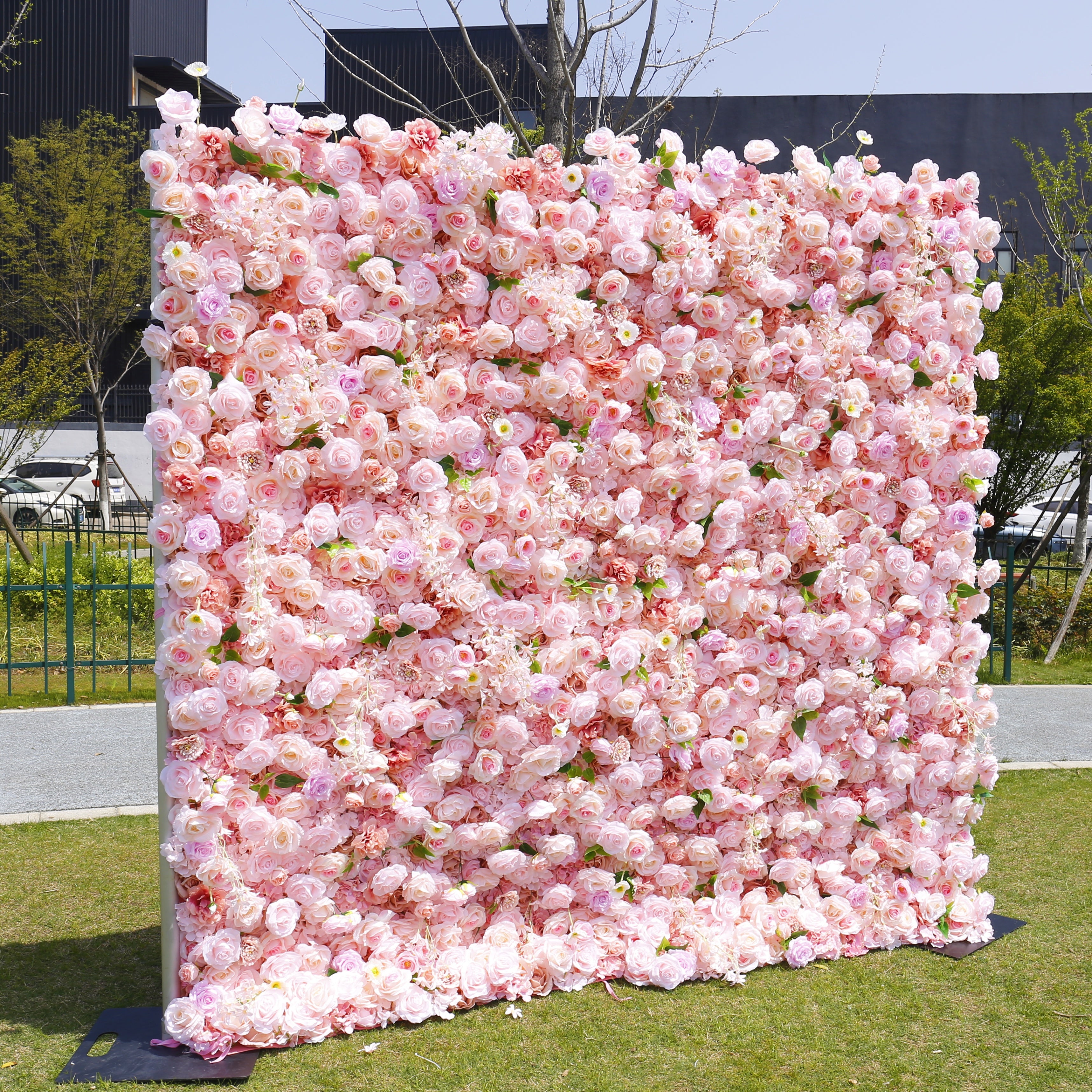 Soft Pink Rose Flower Wall  For Wedding Party Decor ACFW-004