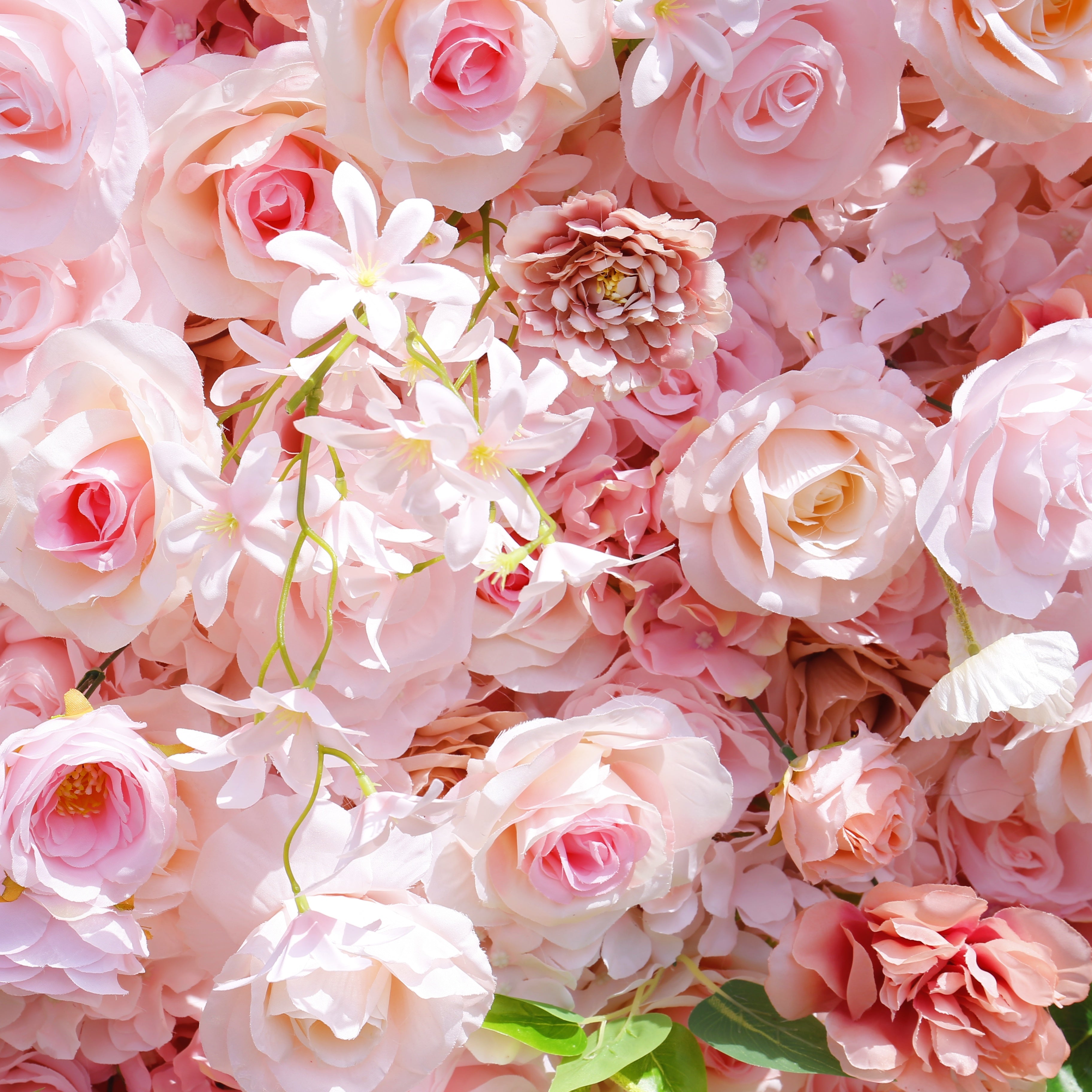 Soft Pink Rose Flower Wall  For Wedding Party Decor ACFW-004