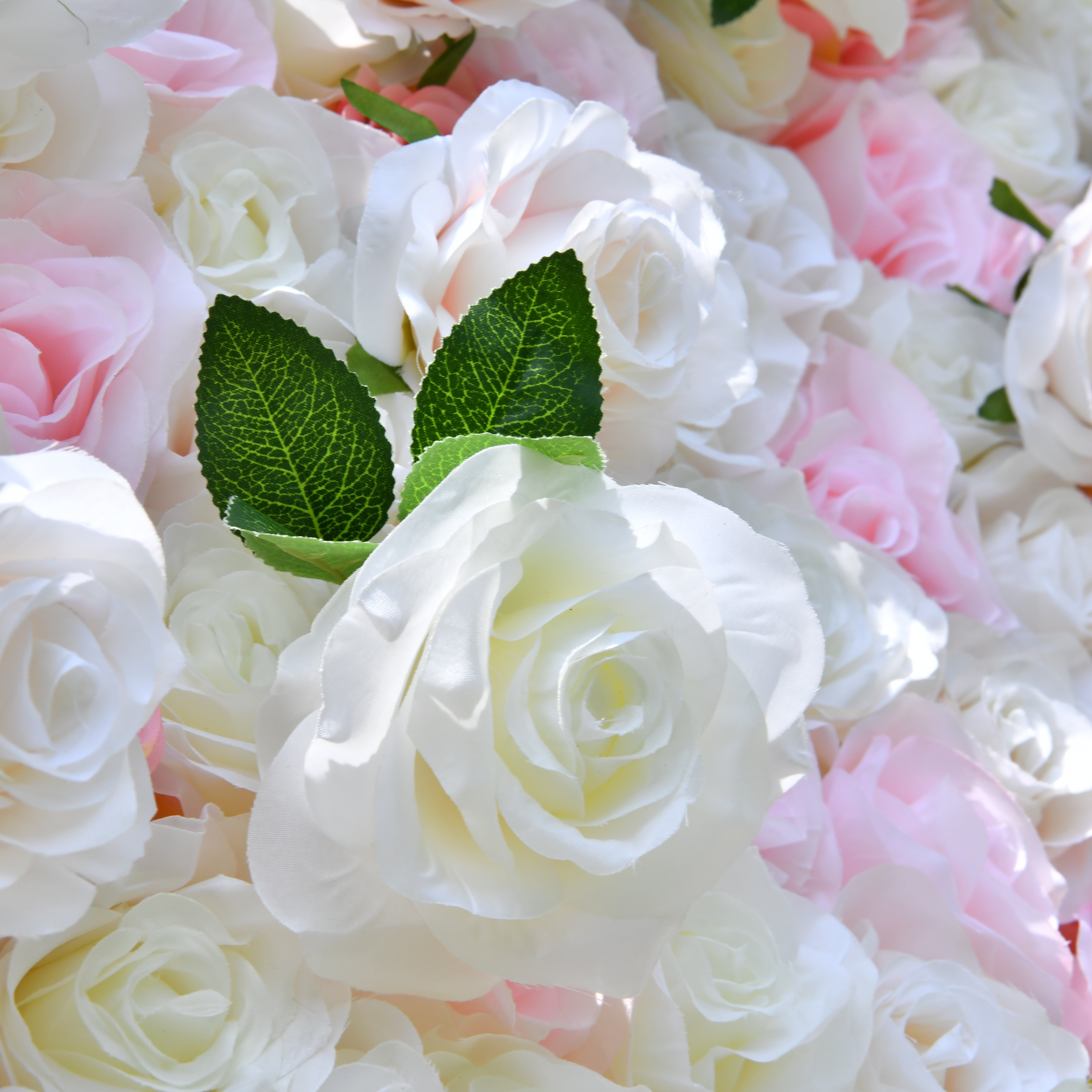 5D Pink White Artificial Rose Roll Up Flower Wall Events  ACFW-005