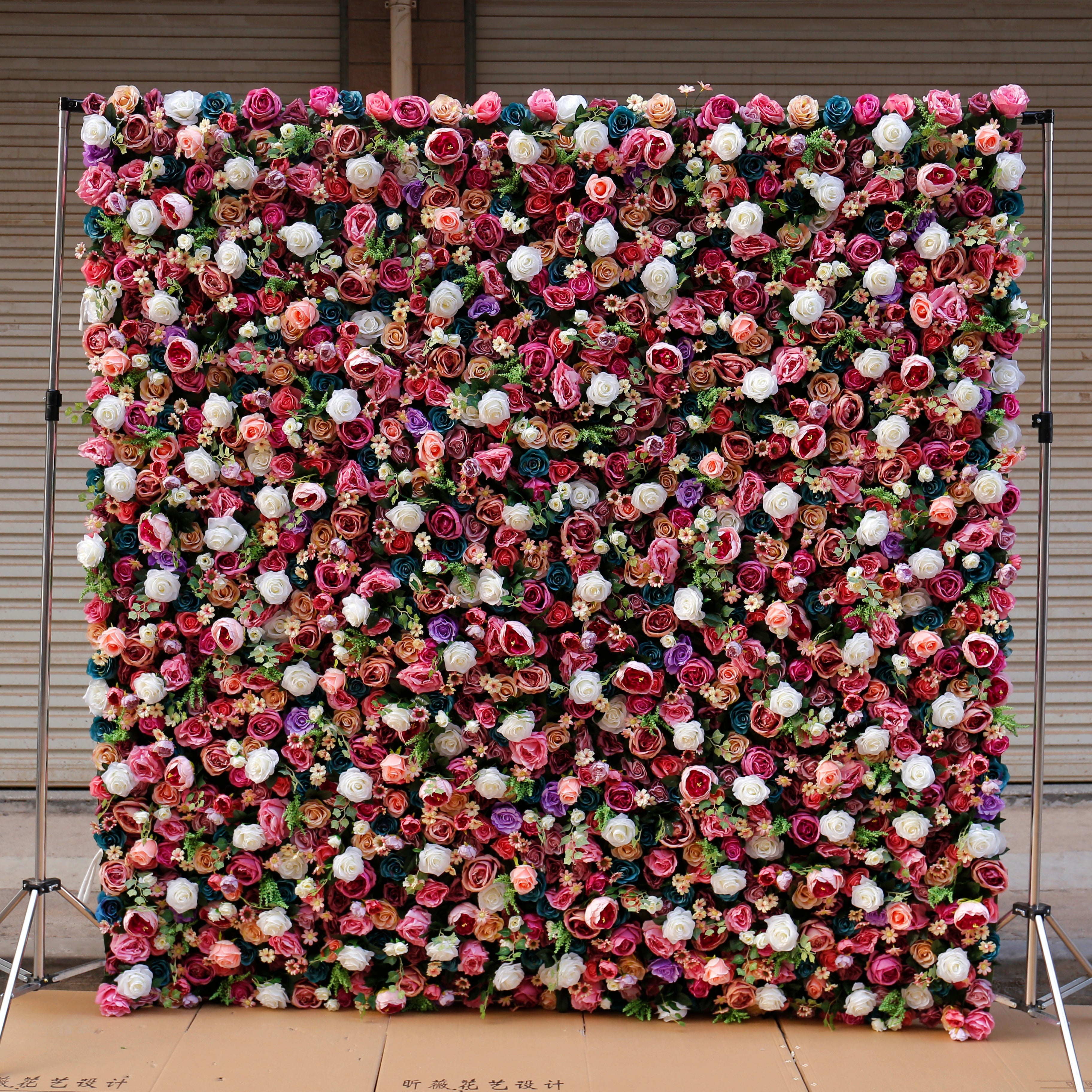 Vintage Multicolor Rose Flower Wall Backdrop for Wedding Event Decor ACFW-006