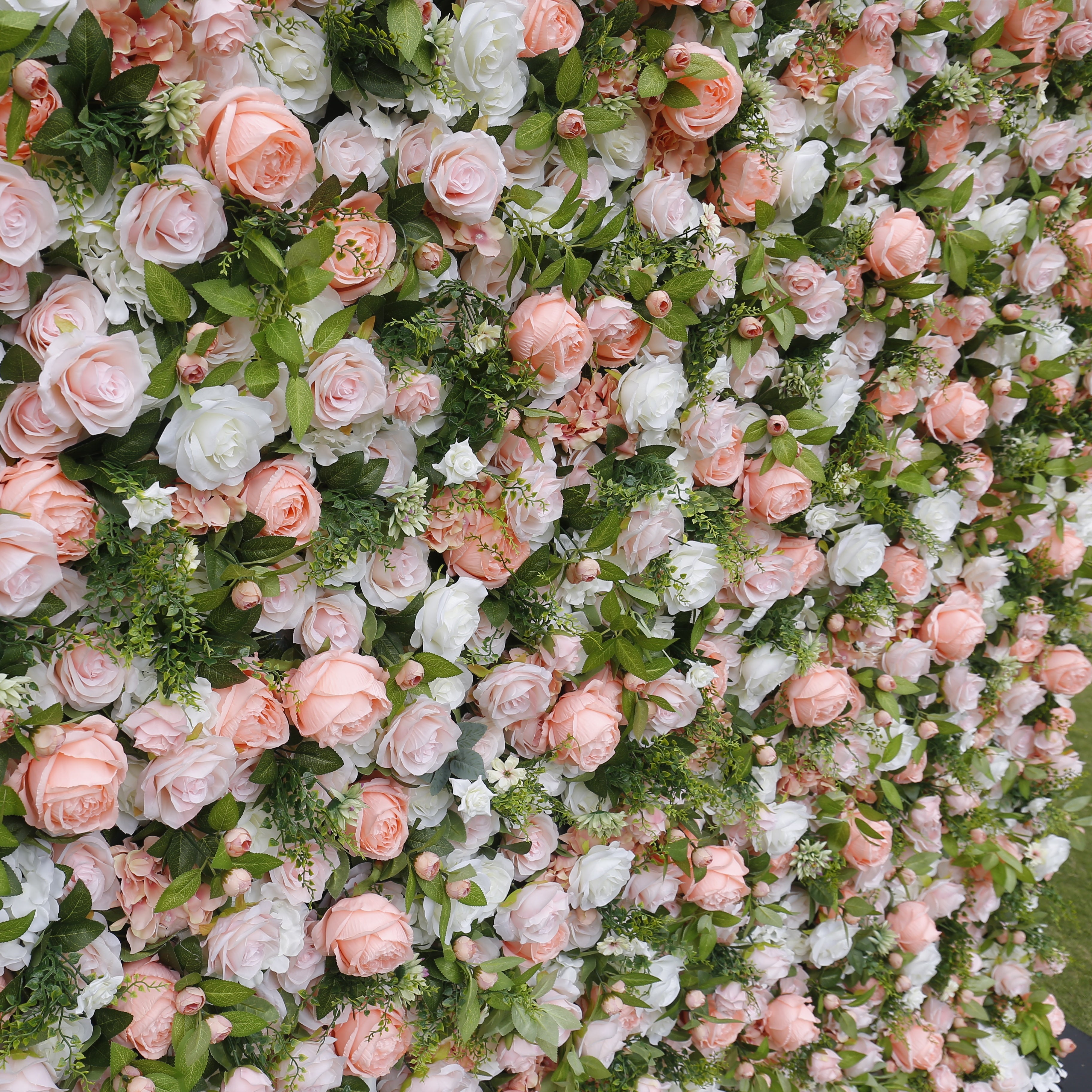 Soft Peach Bloom Flower Wall Panel for Wedding Ceremony Decor ACFW-012