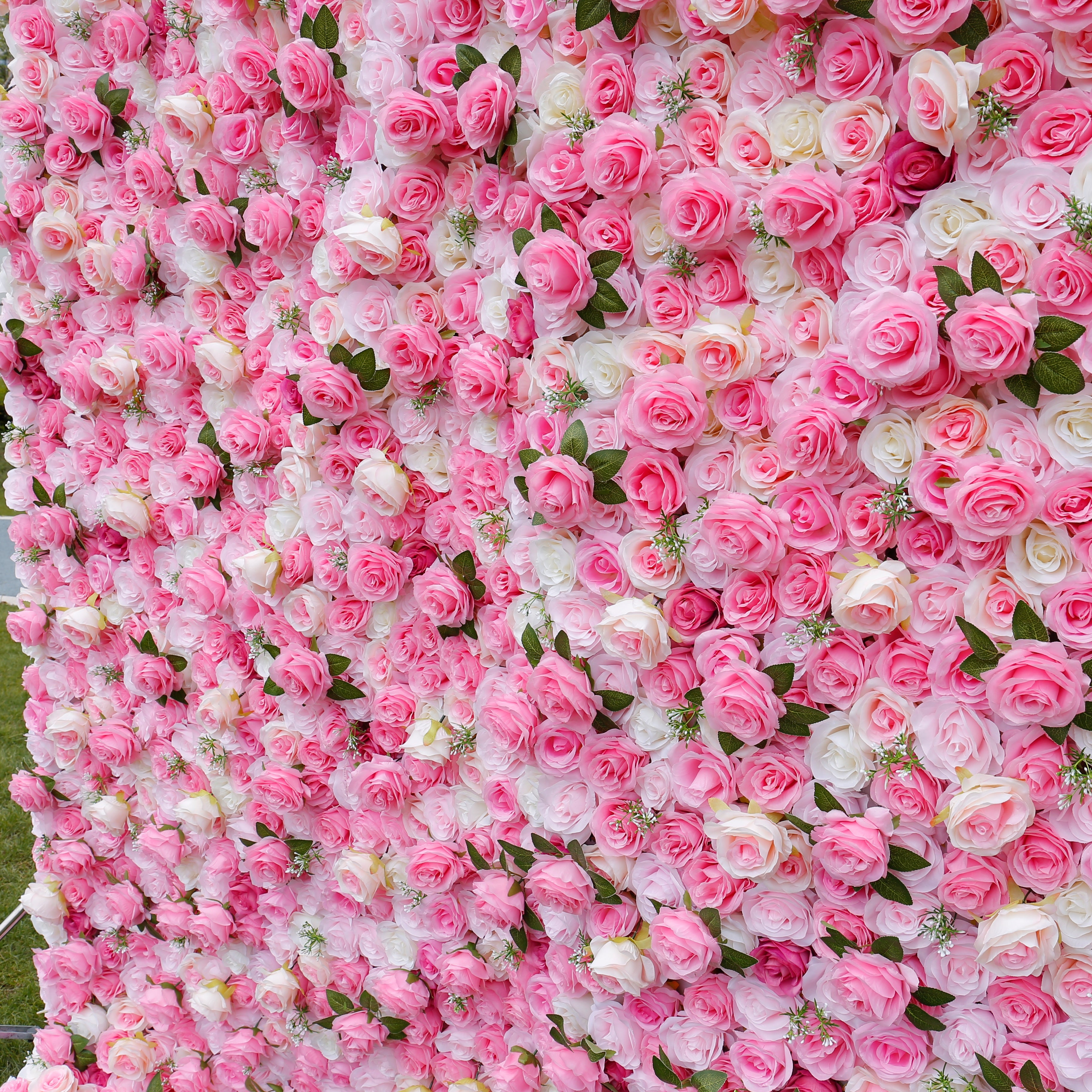 Soft Pink Garden Flower Wall Backdrop for Engagement & Party Decor ACFW-025