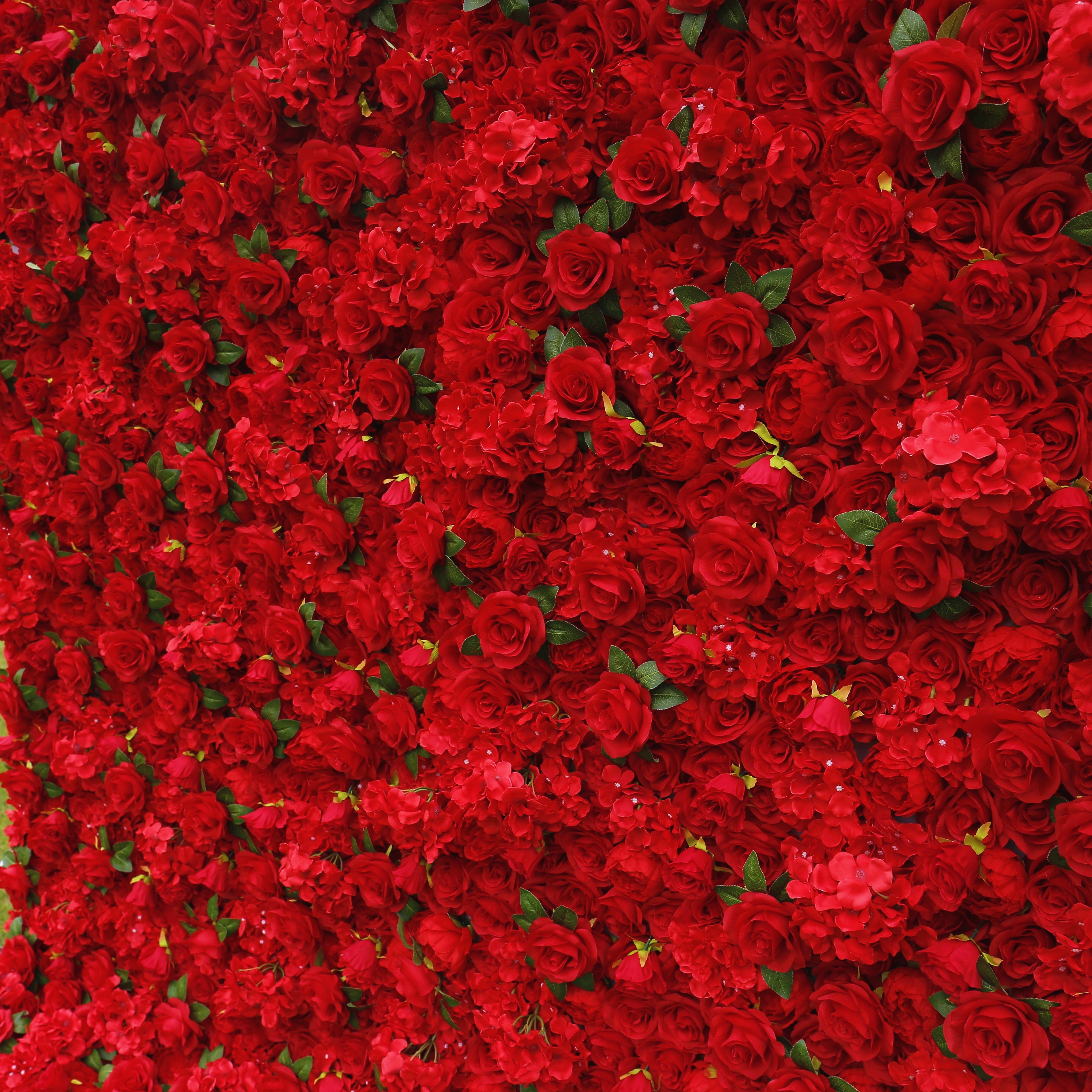 Premium Red Artificial Floral Wall  For Wedding Event Decor ACFW-039