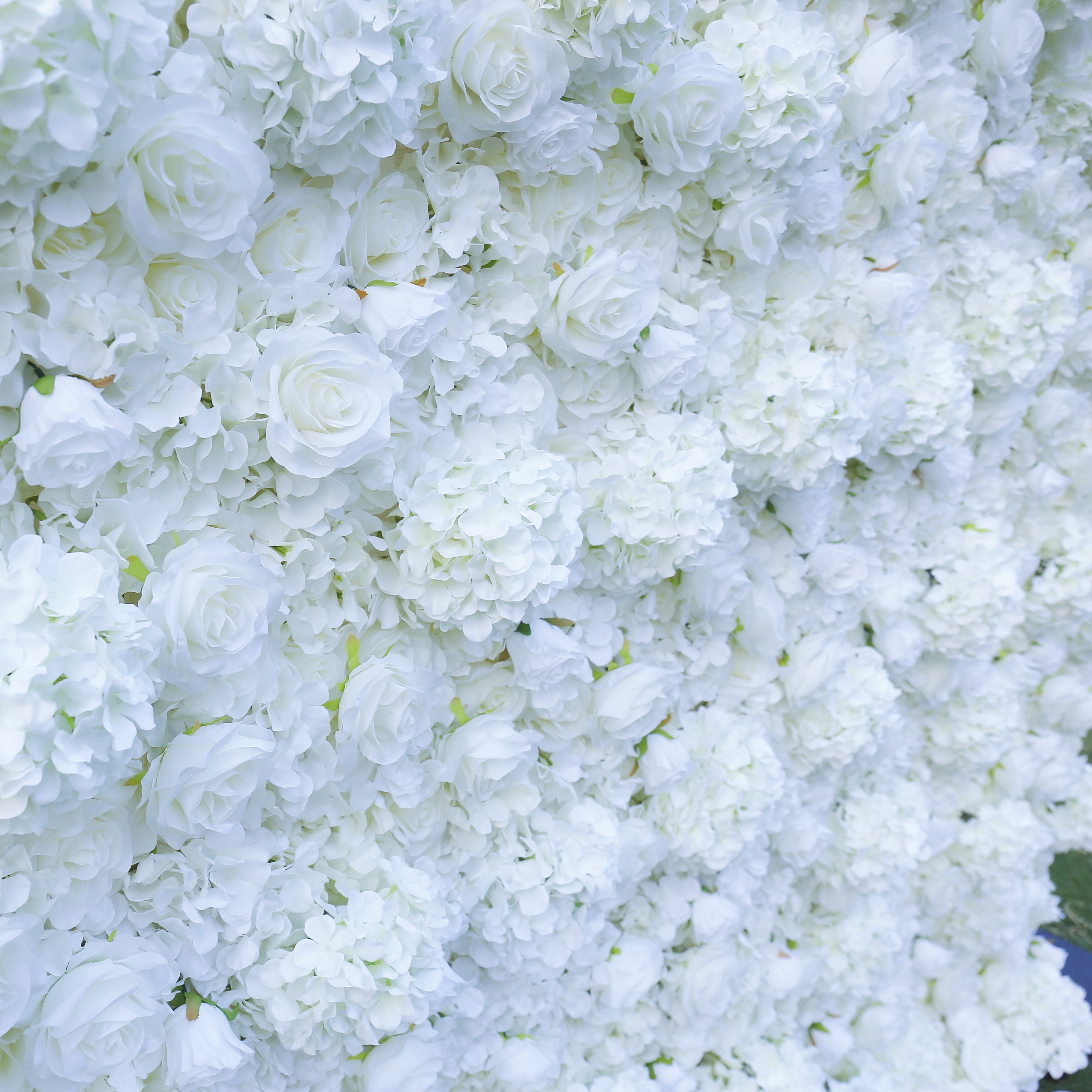 Full White Artificial Flower Wall Backdrop for Wedding Birthday Decor ACFW-061