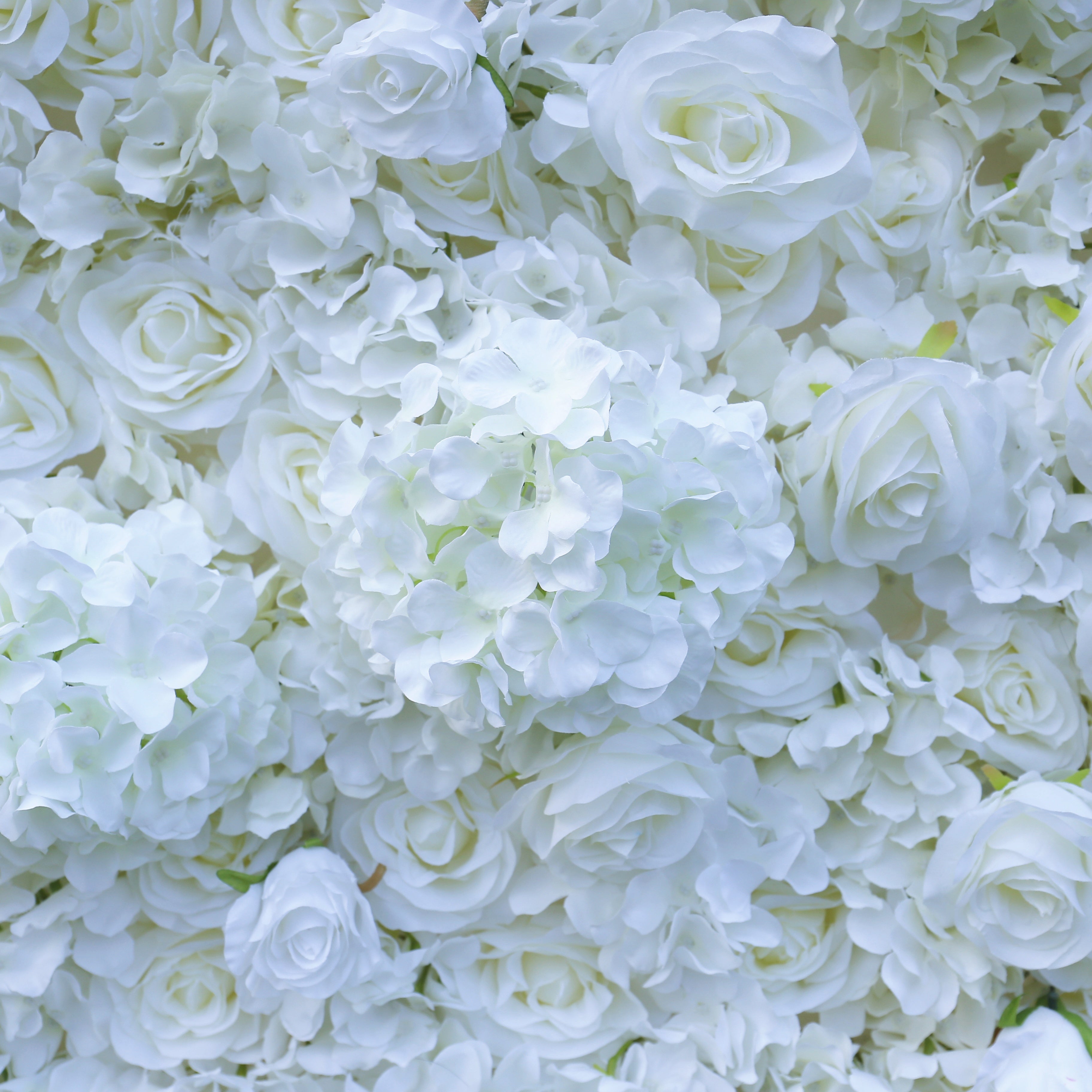 Full White Artificial Flower Wall Backdrop for Wedding Birthday Decor ACFW-061