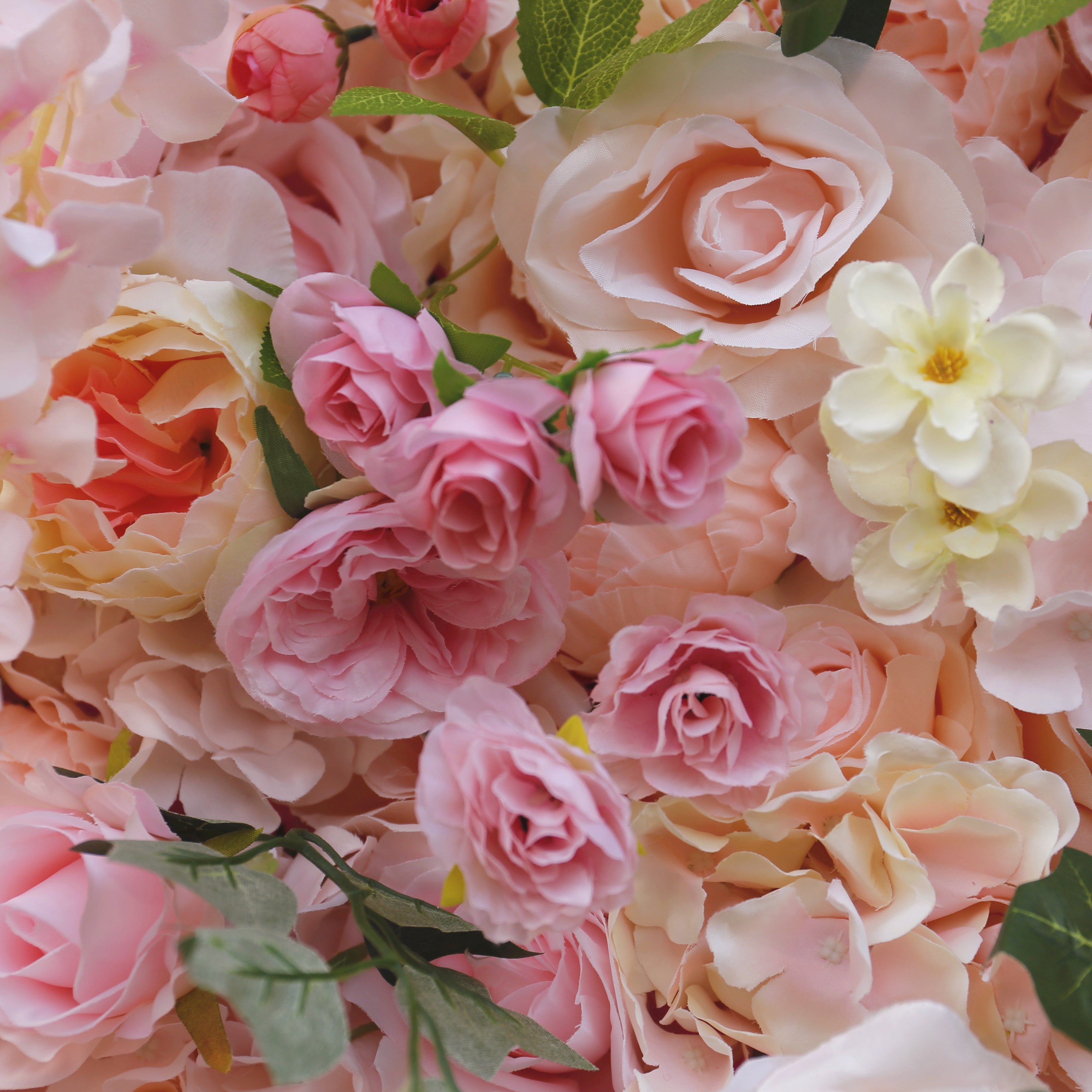 8ft Champagne Blush Artificial Flower Wall Backdrop for Wedding Decor ACFW-062