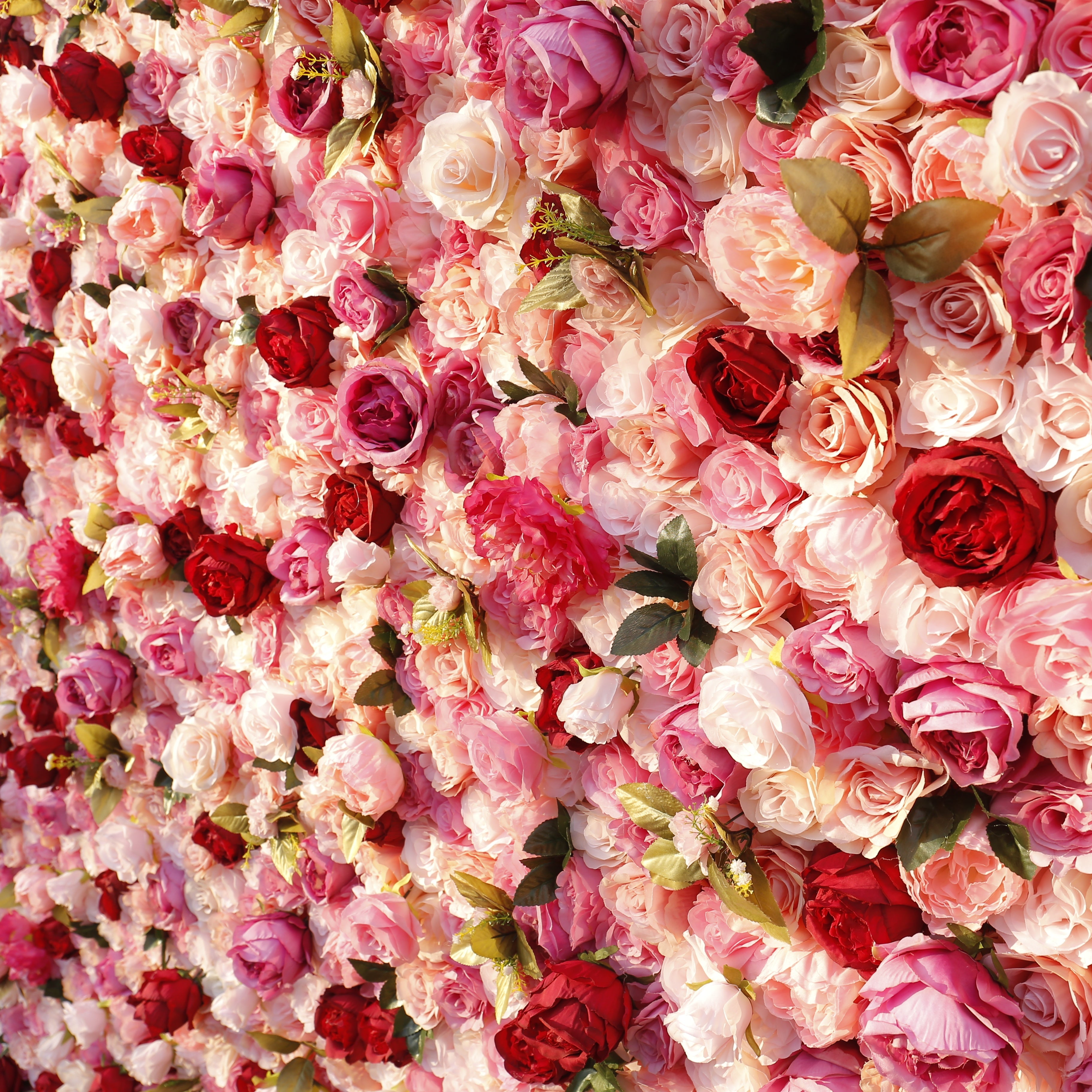 5D Blush Pink Mixed Rose Flower Wall Floral Panel for Event Decor ACFW-068