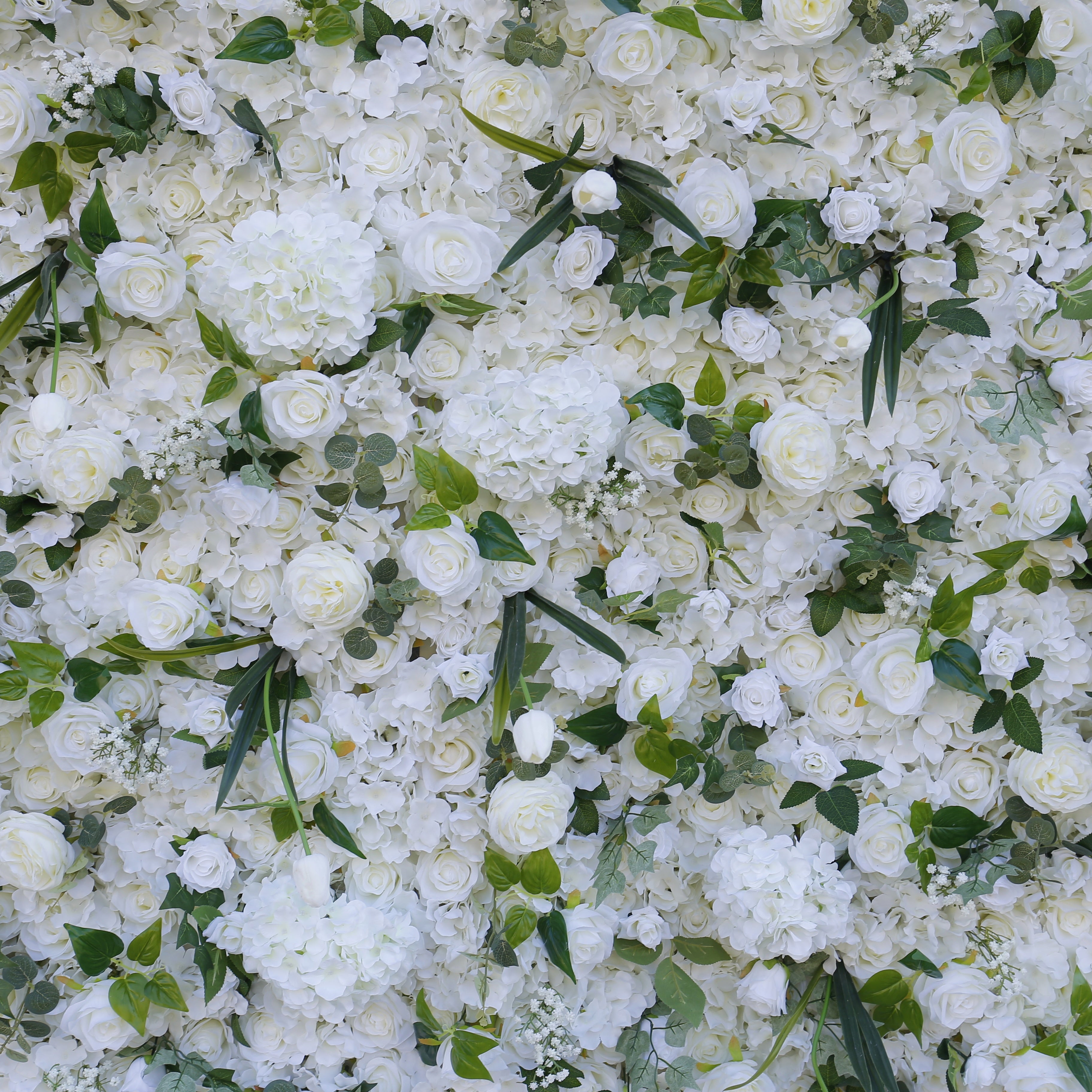 Artificial White Flower Wall Backdrop for Bridal Shower Wedding Decor ACFW-070