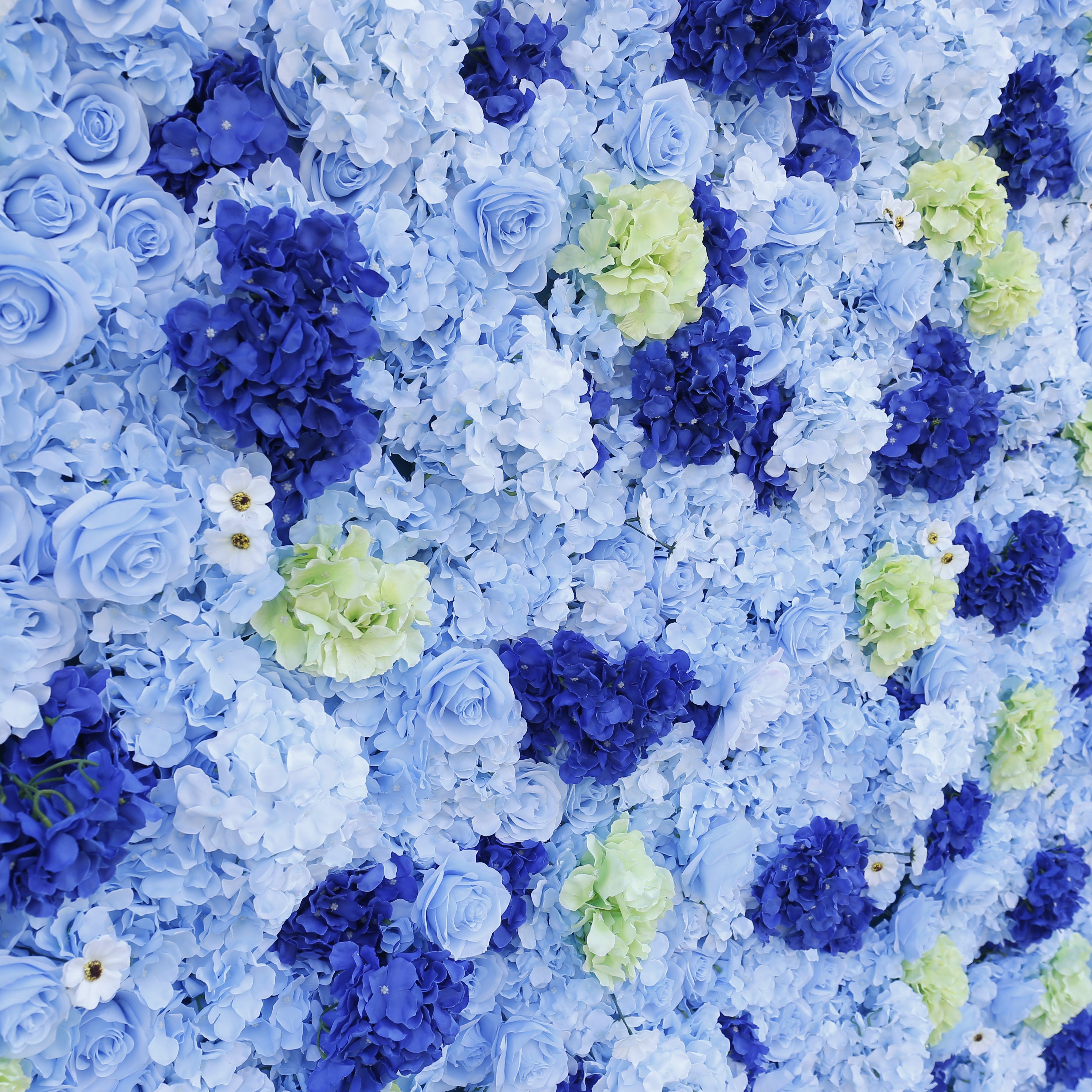 Blue Artificial 5D Flower Wall Backdrop for Wedding Birthday Decor ACFW-071
