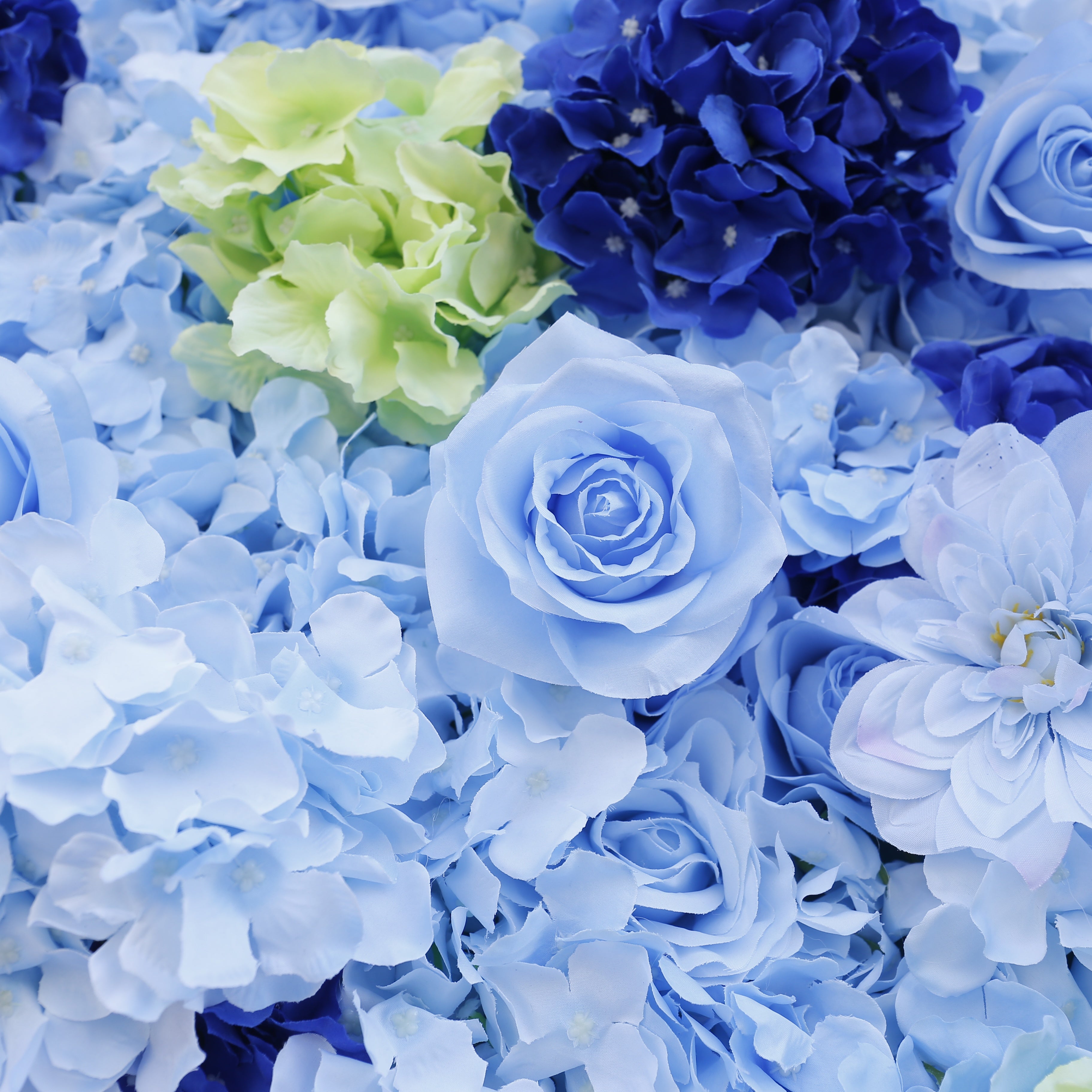 Blue Artificial 5D Flower Wall Backdrop for Wedding Birthday Decor ACFW-071