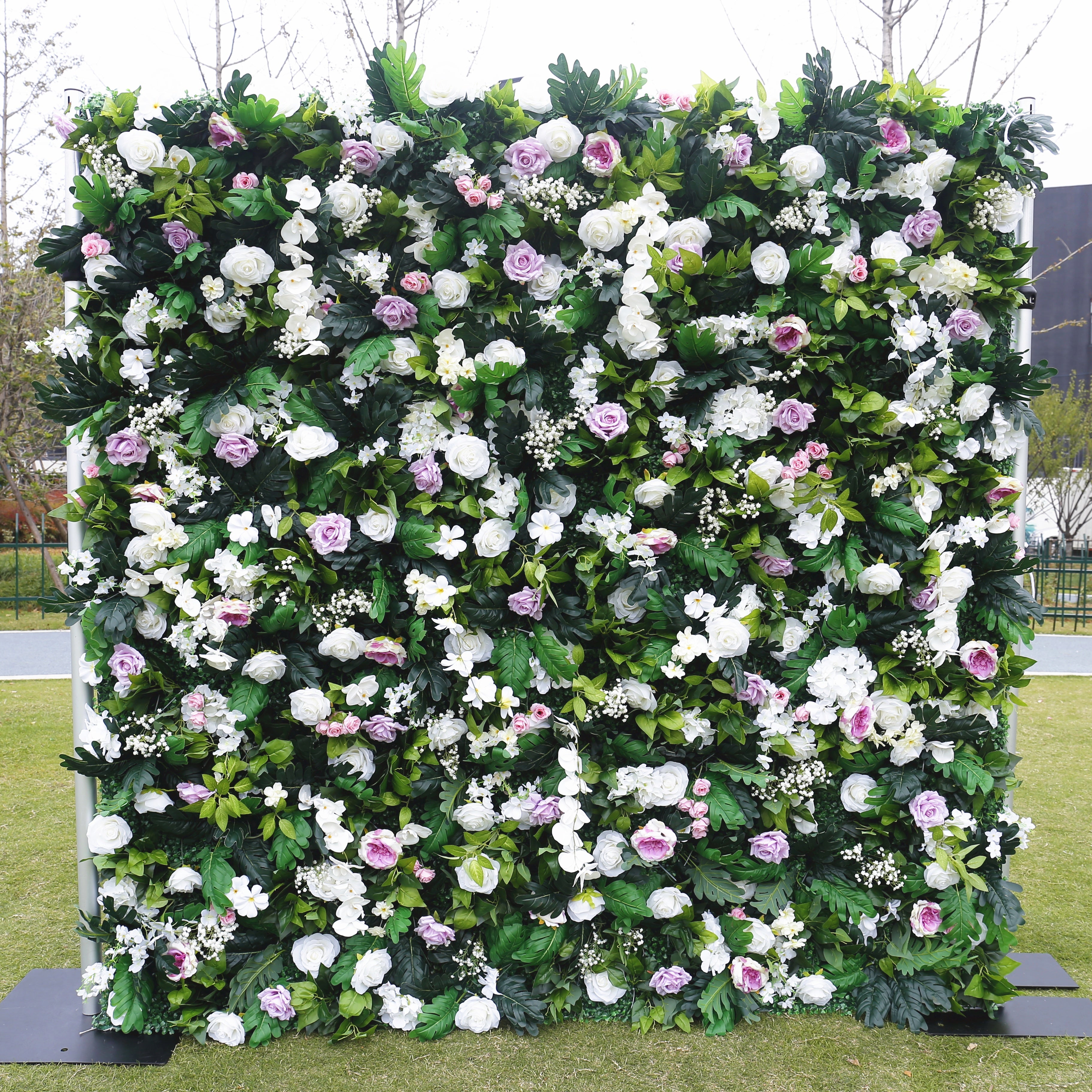Garden Style Artificial Flower Wall Backdrop For Wedding Party Decor ACFW-076