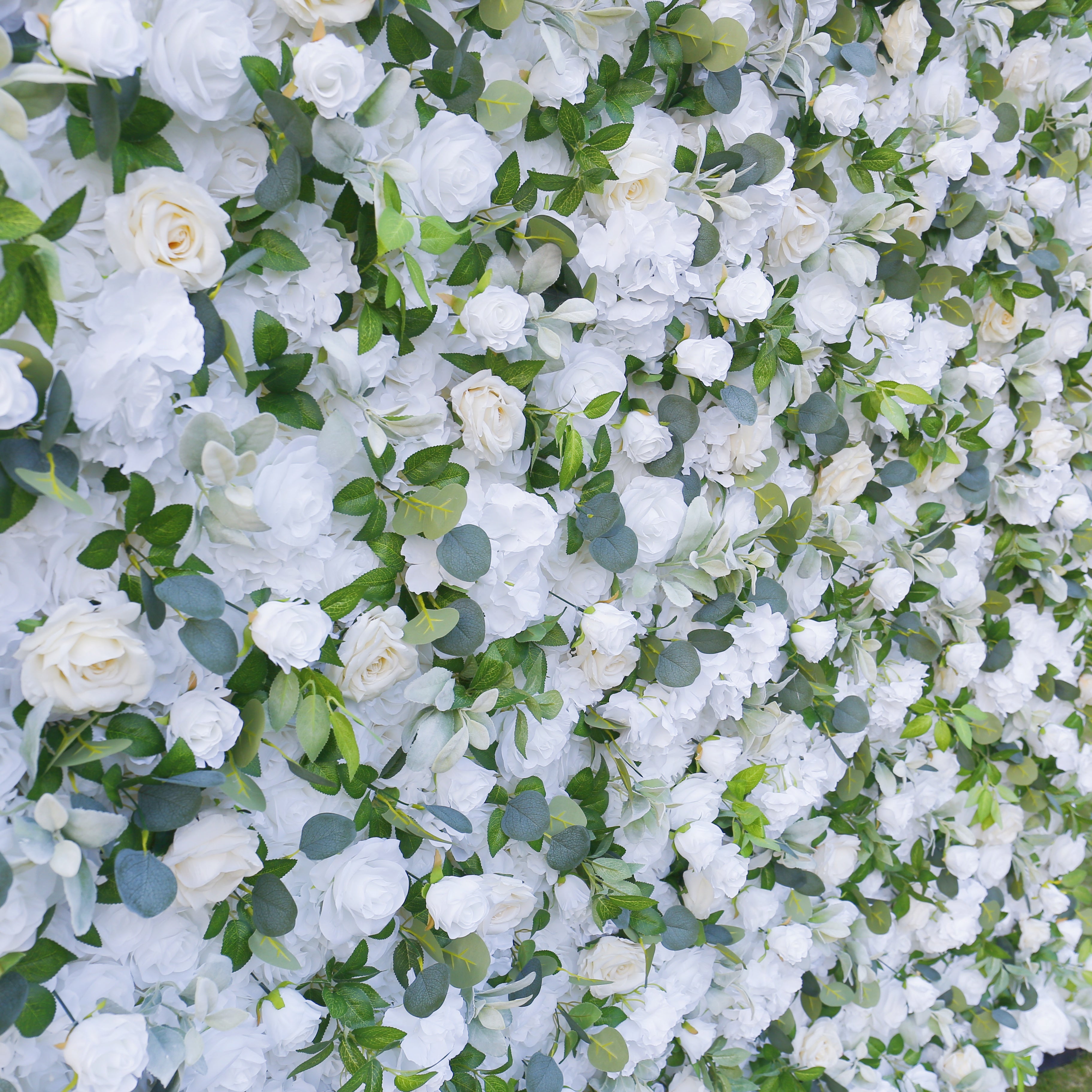 White Greenery Rose Flower Wall For Bridal Shower Event Decor ACFW-103
