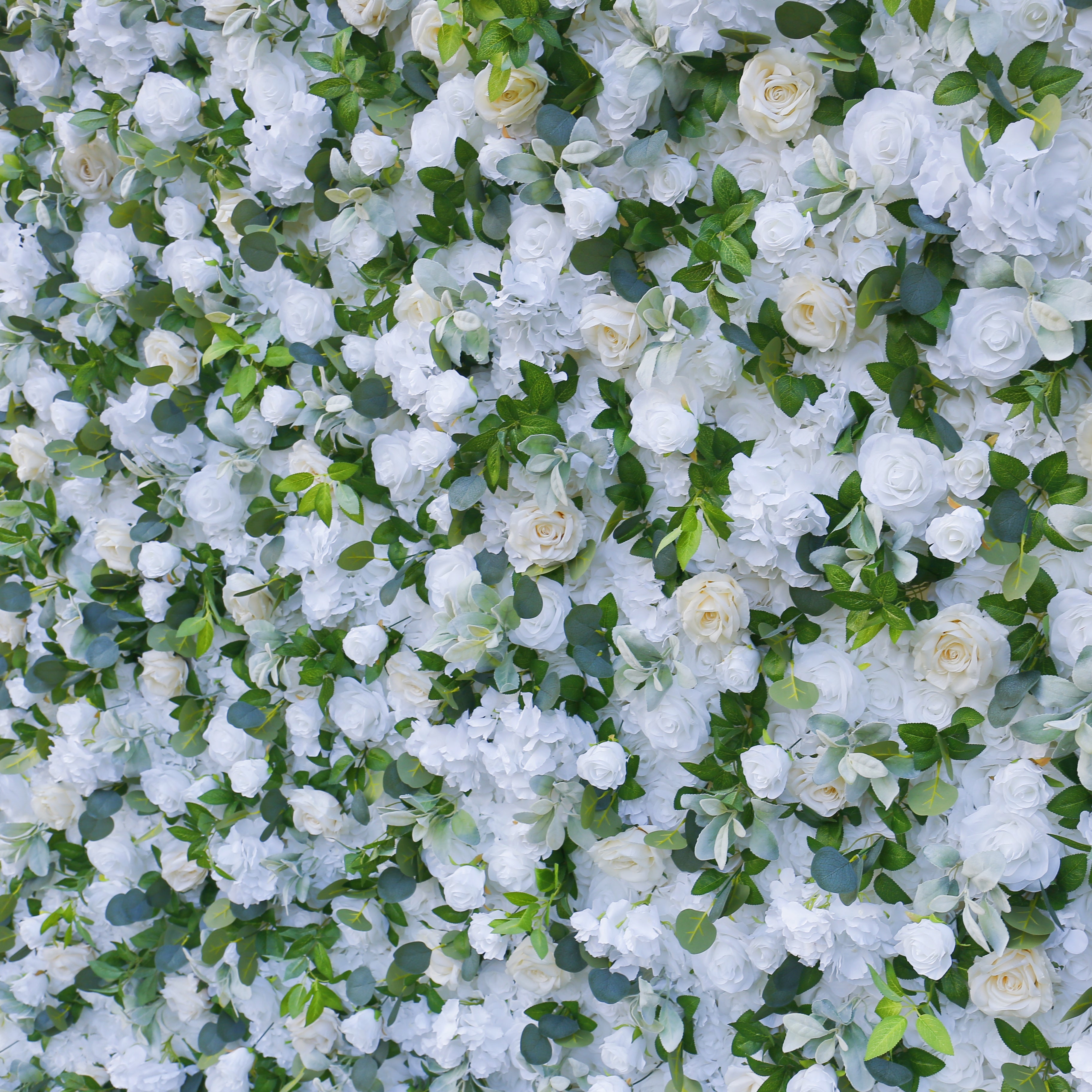 White Greenery Rose Flower Wall For Bridal Shower Event Decor ACFW-103