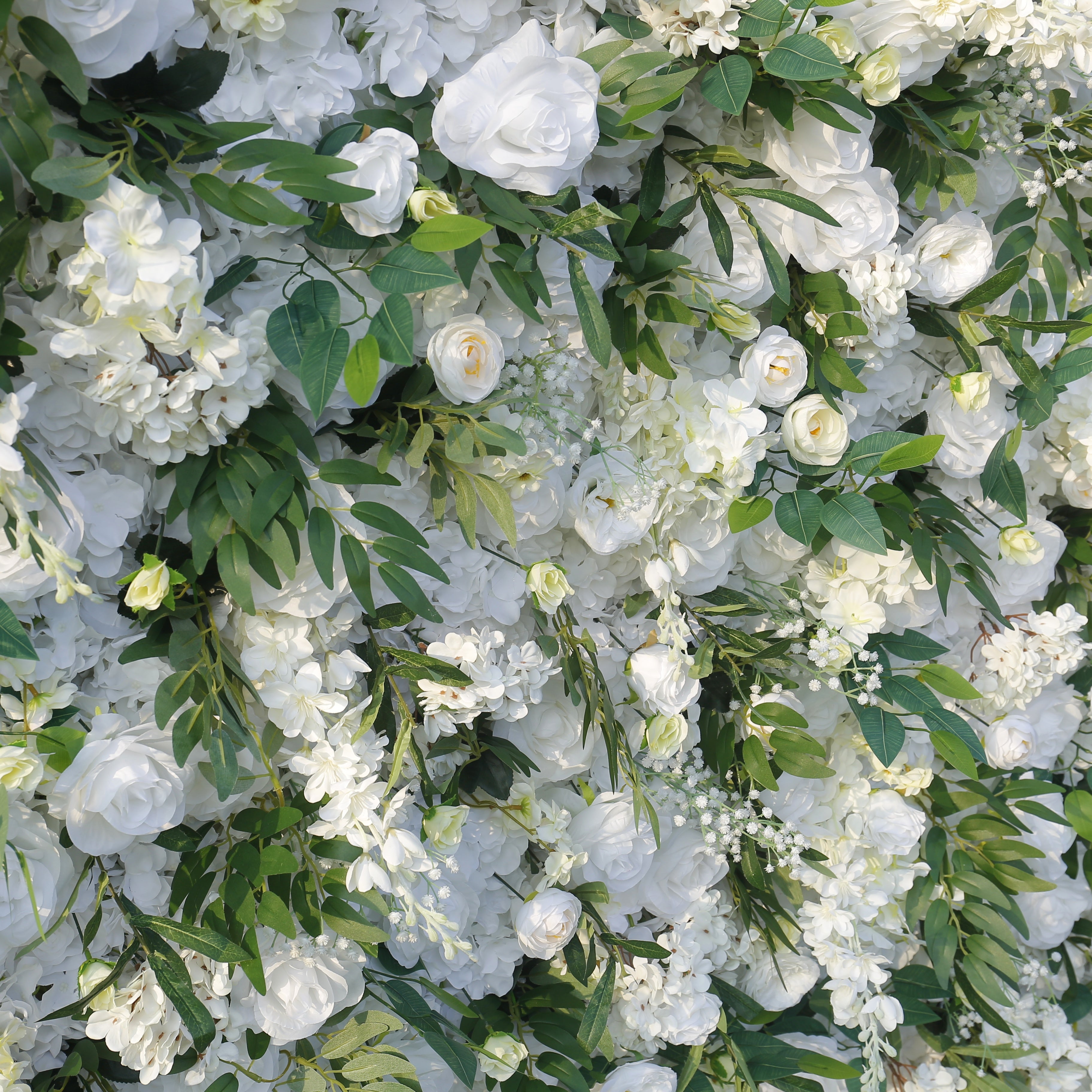 White Tropical Leaf Flower Wall  For Wedding Ceremony Decor ACFW-126