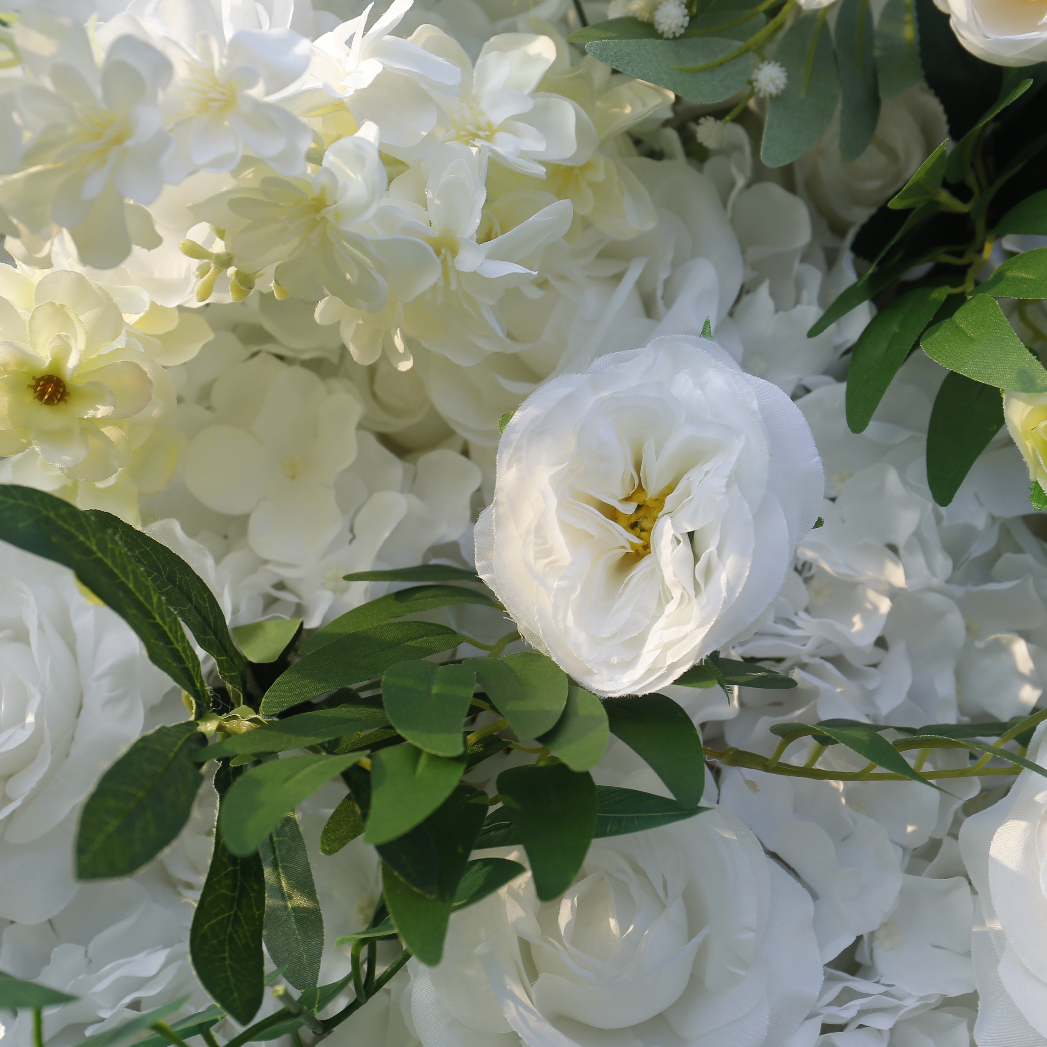 White Tropical Leaf Flower Wall  For Wedding Ceremony Decor ACFW-126