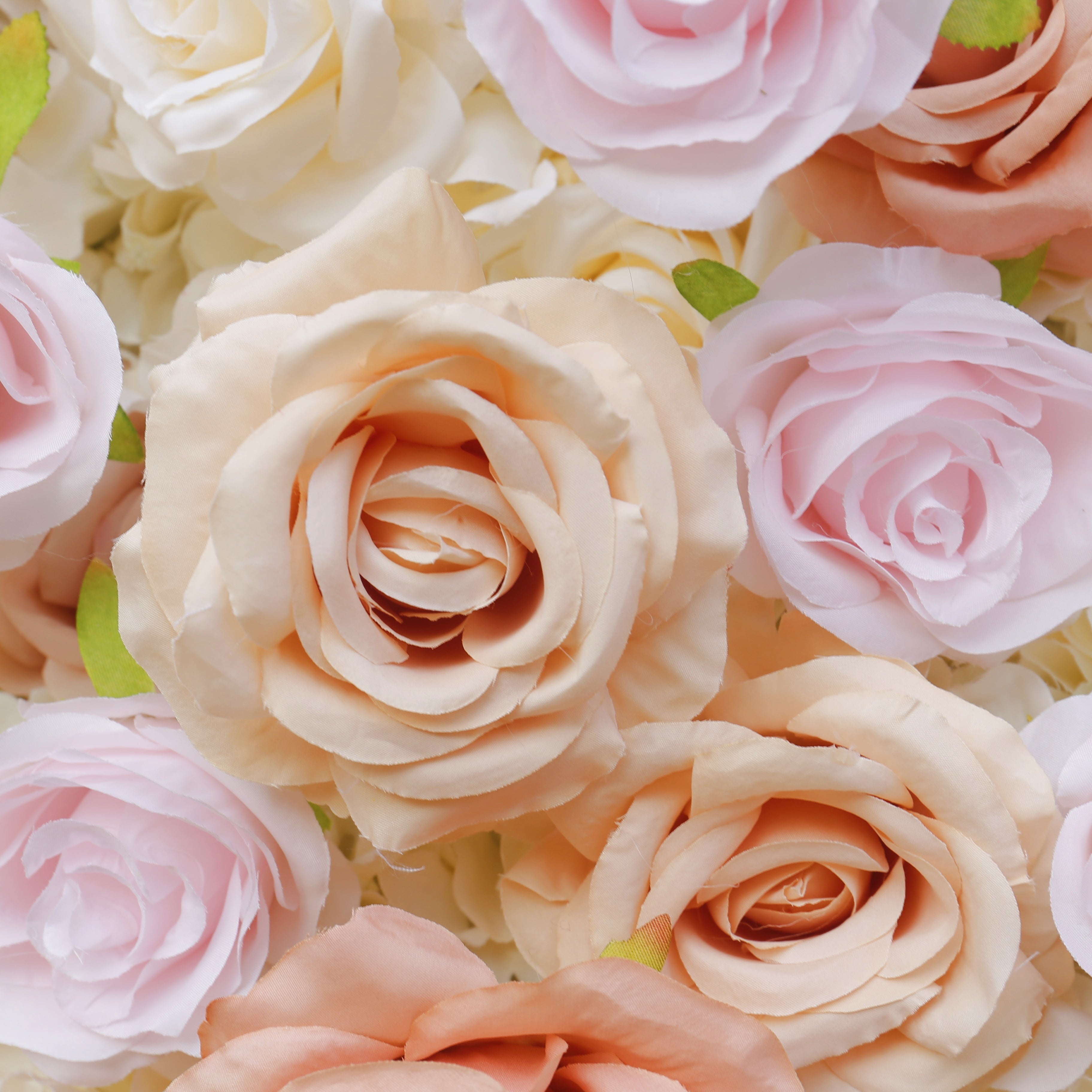 Champagne White Floral Wall Fabric Backdrop For Event Decoration ACFW-131