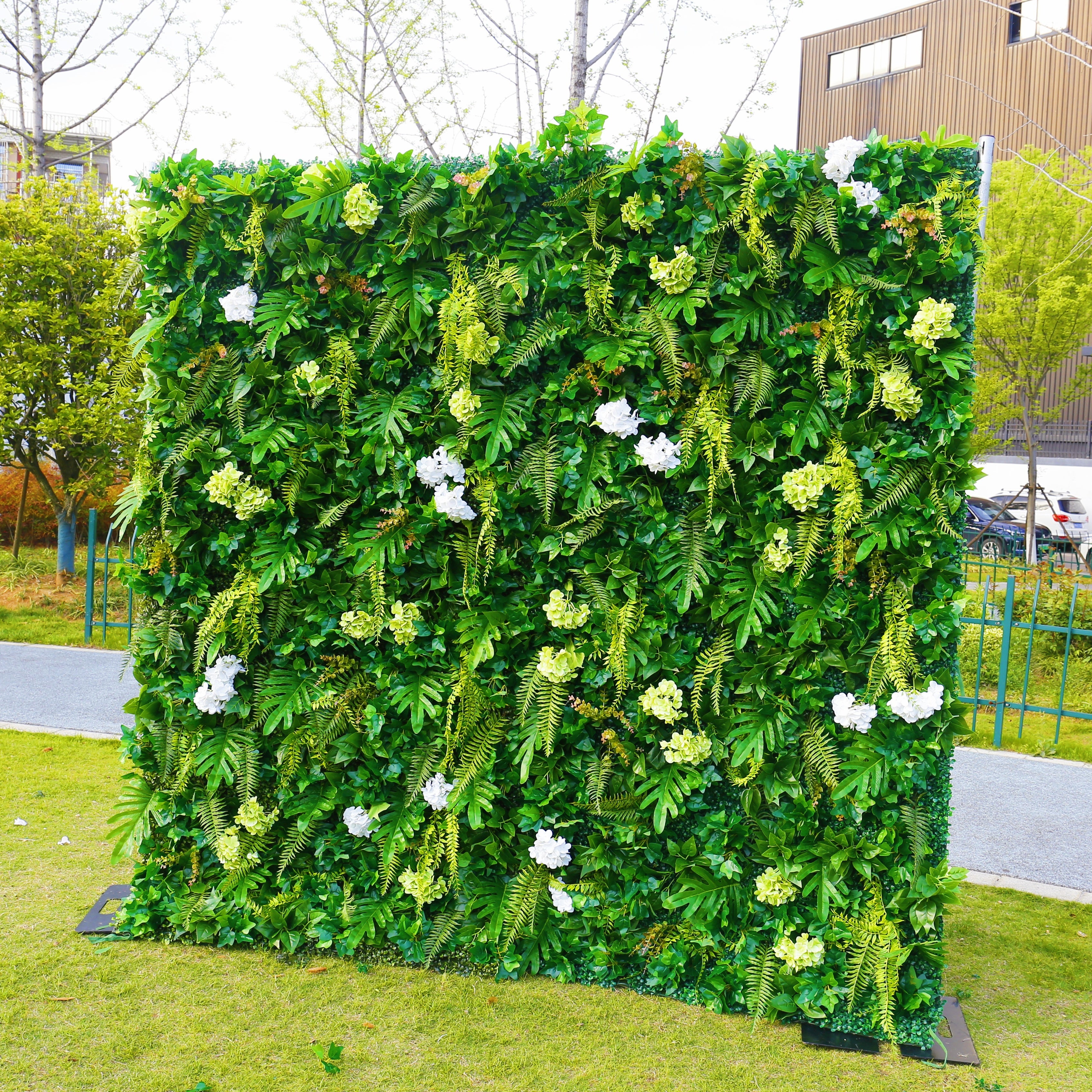 8ft Greenery Fabric Artificial Forest Flower Wall for Wedding Decor ACFW-163