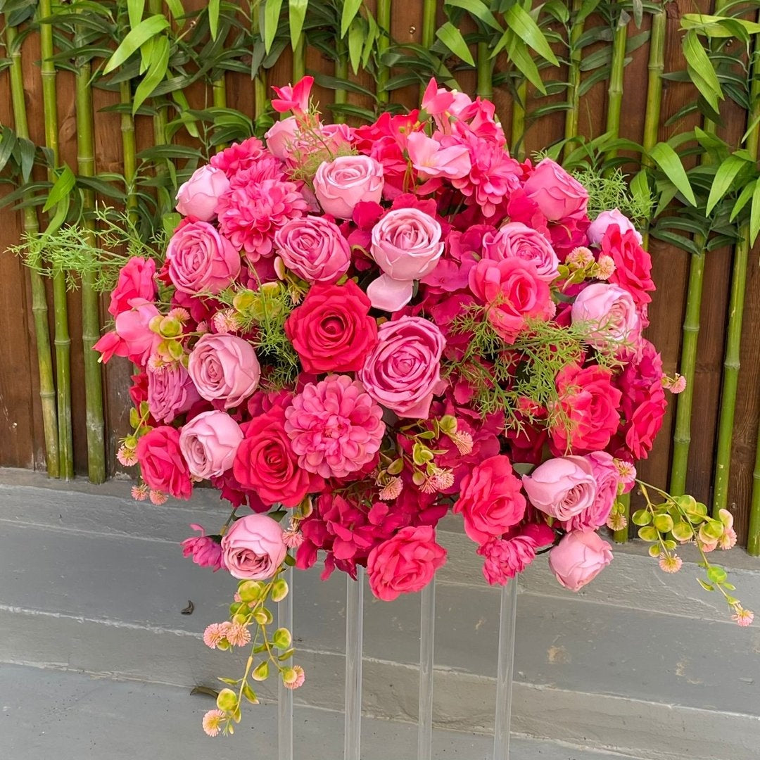 Pink & Red Rose Floral Centerpiece for Wedding Table Decor ADFC-027