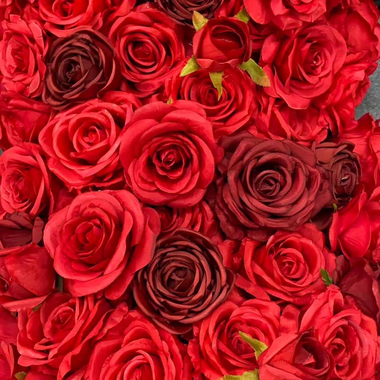Red Rose Hanging Flower Runner Table Wedding Backdrop Decor ADFR-002