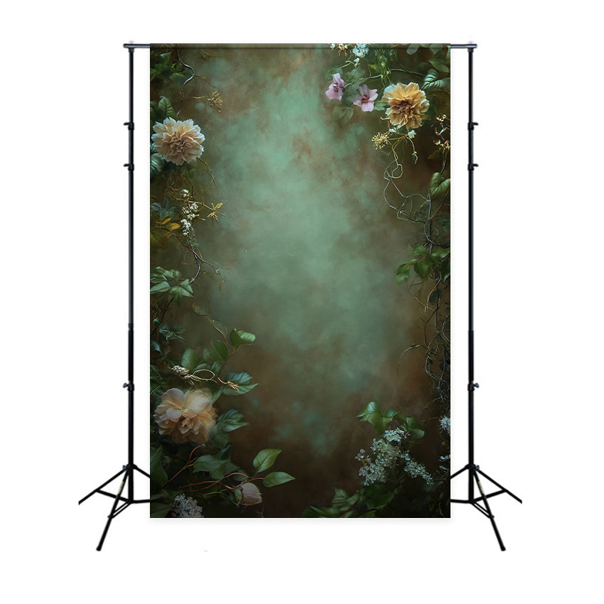 Backdrop Portrait Vintage Green Vine Wall Backdrop BRP11-636