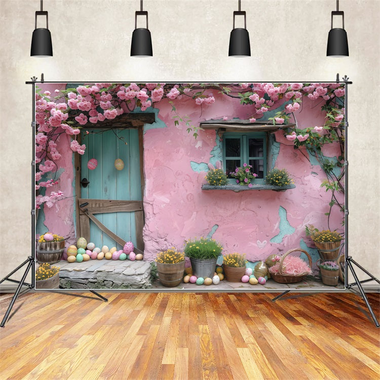 Photography Backdrops Easter Egg Bliss Pink Cottage Backdrop BRP1-303