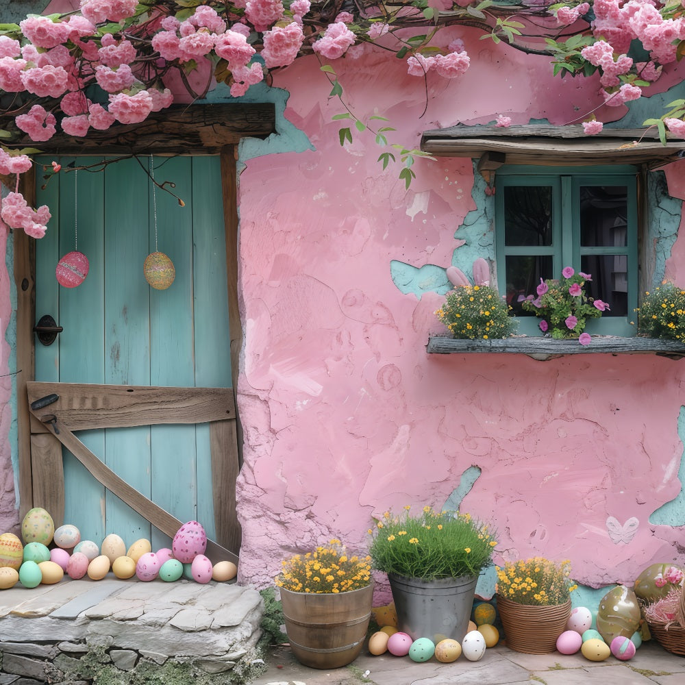 Photography Backdrops Easter Egg Bliss Pink Cottage Backdrop BRP1-303