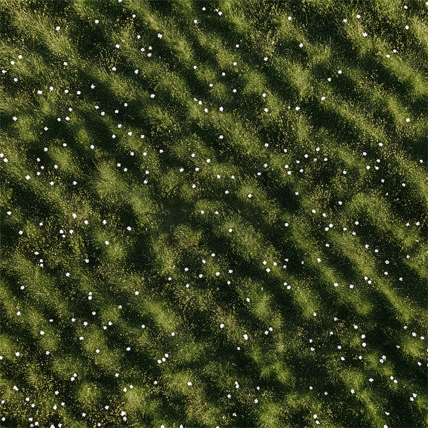 Backdrop Floor Rippling Grass White Flowers Backdrop BRP1-44