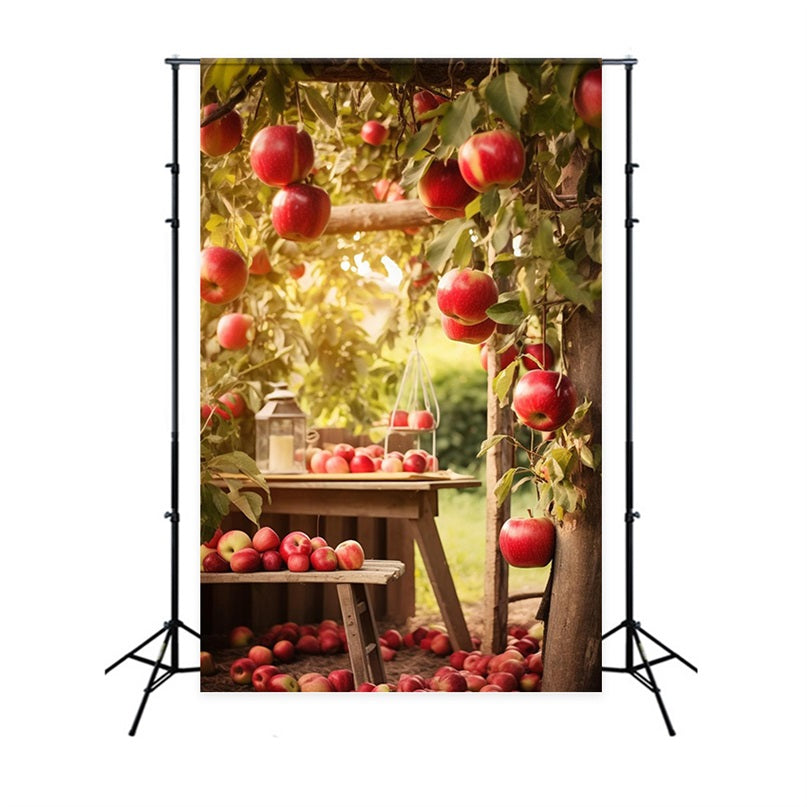 Fall Harvest Backdrop Orchard Apples Scene Backdrop BRP10-267