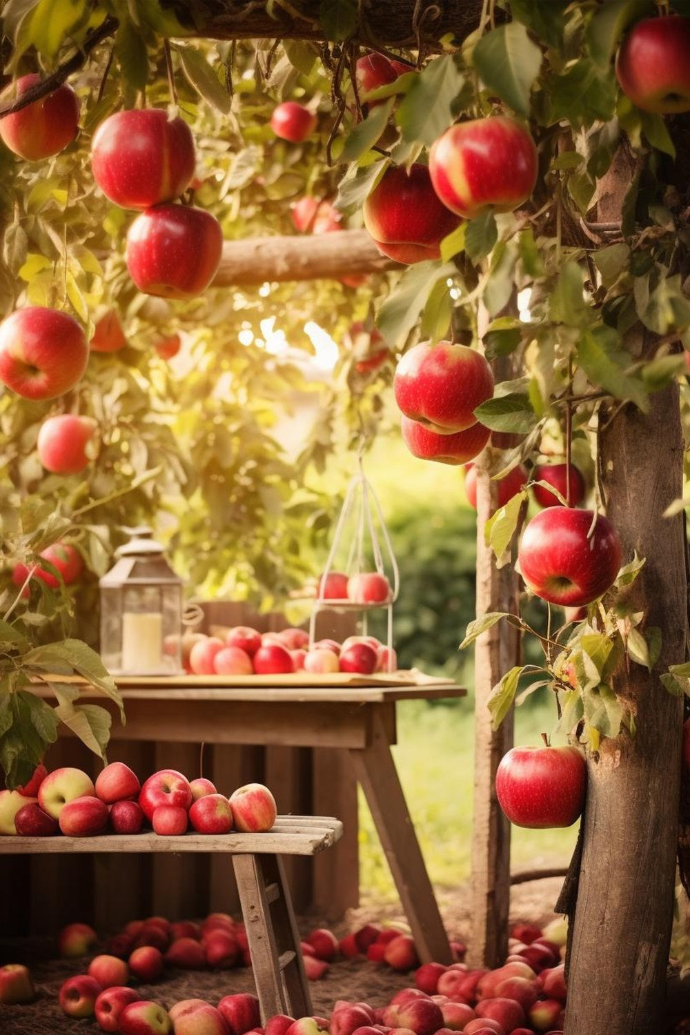 Fall Harvest Backdrop Orchard Apples Scene Backdrop BRP10-267