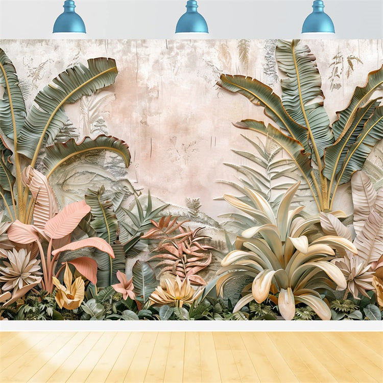 Tropical Boho Natural Leafy Details Backdrop BRP10-78