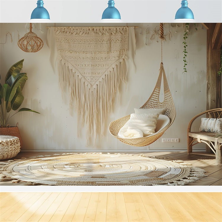 Natural Light Boho Hanging Chair Backdrop BRP10-87