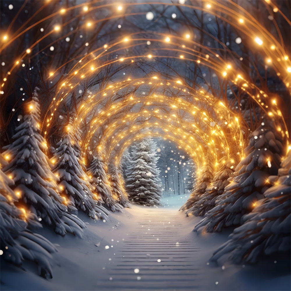 Backdrop Winter Wonderland Glowing Light Arch Backdrop BRP11-267